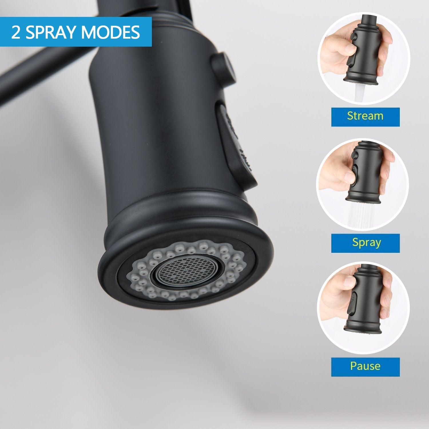 Touch Kitchen Faucet with Pull Down Sprayer-Boyel Living