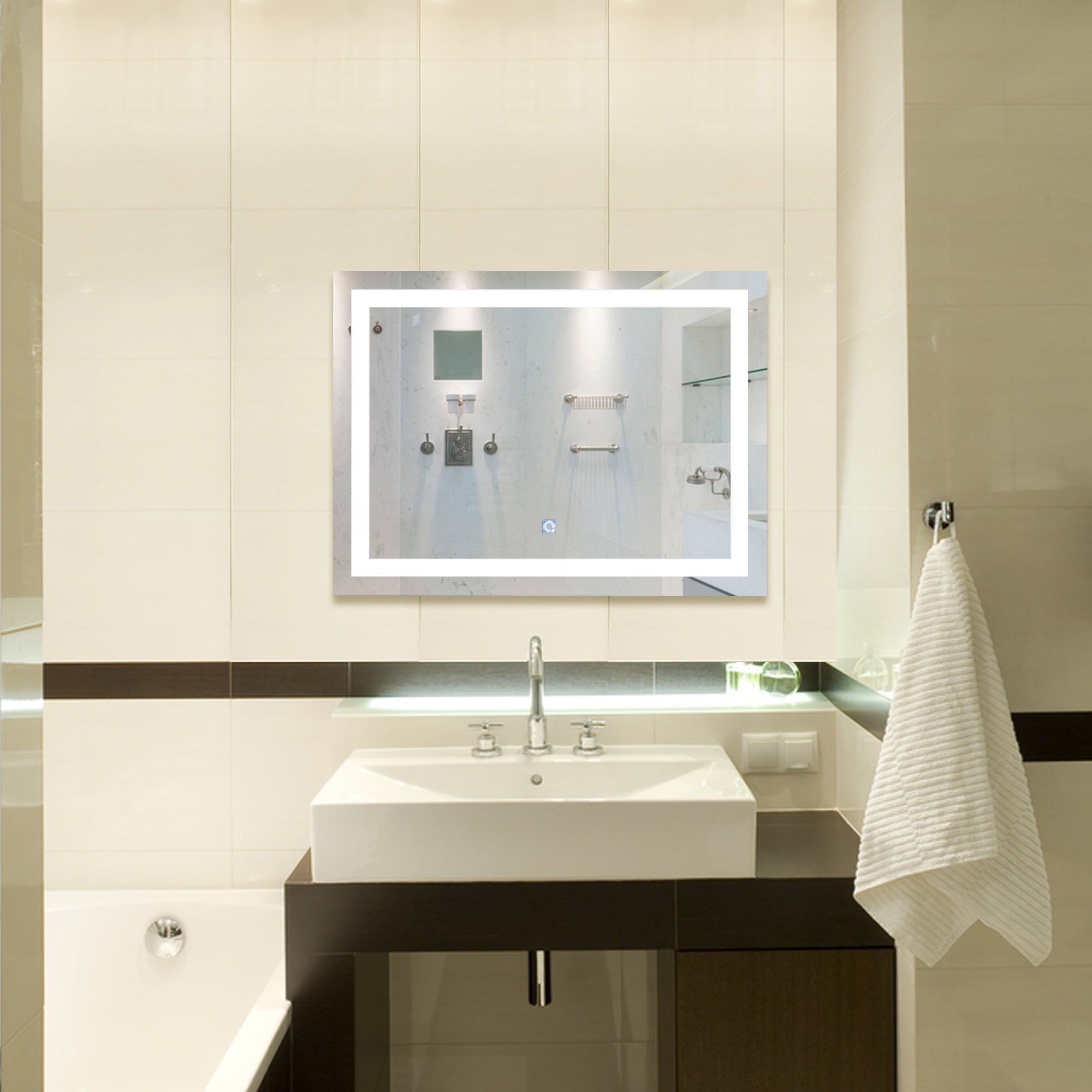 32"/36" Bathroom Vanity LED Lighted Mirror With Defogger Copper-Free Silver Mirror-Boyel Living