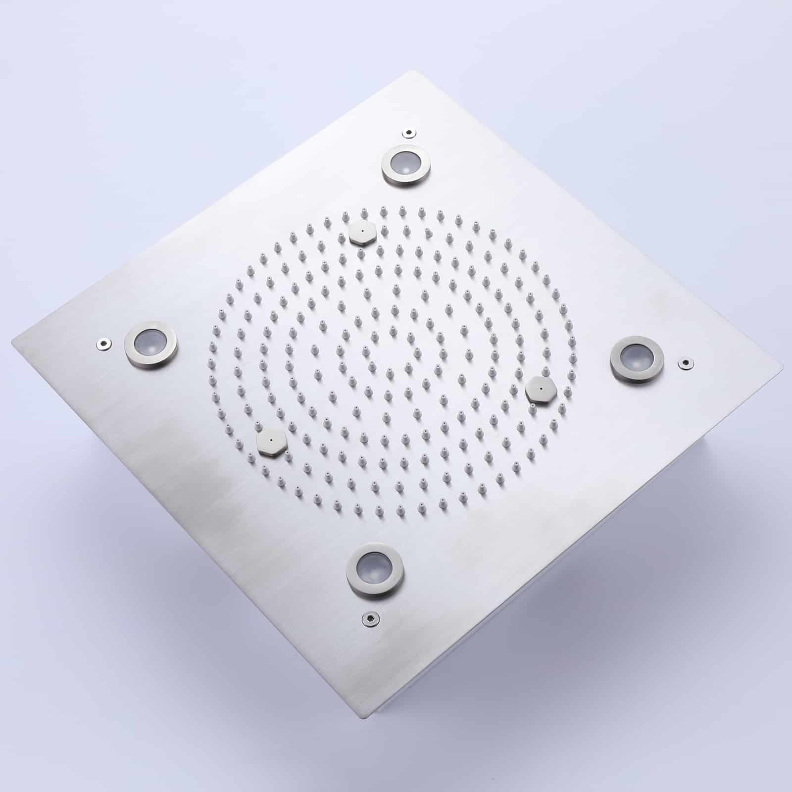 Boyel Living Luxury LED Ceiling Rainfall Shower Head System with Body Jets Bathroom Shower Faucet Complete Set, Flow Adjustable-Boyel Living