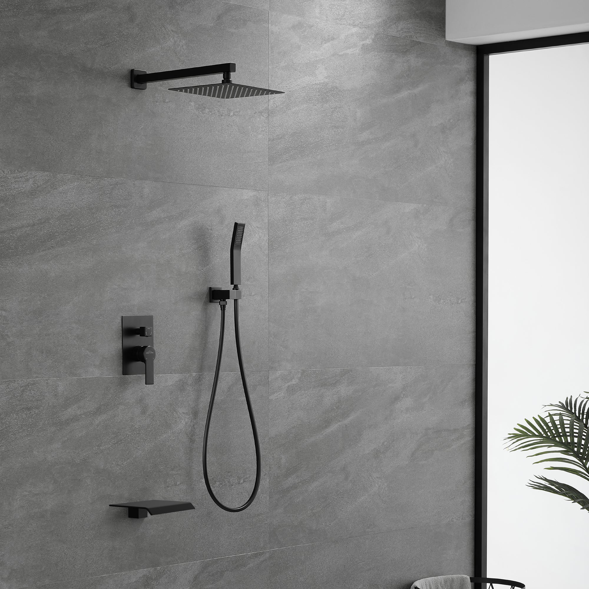 Boyel Living 10 in. Wall Mounted Shower System with Tub Spout-Boyel Living