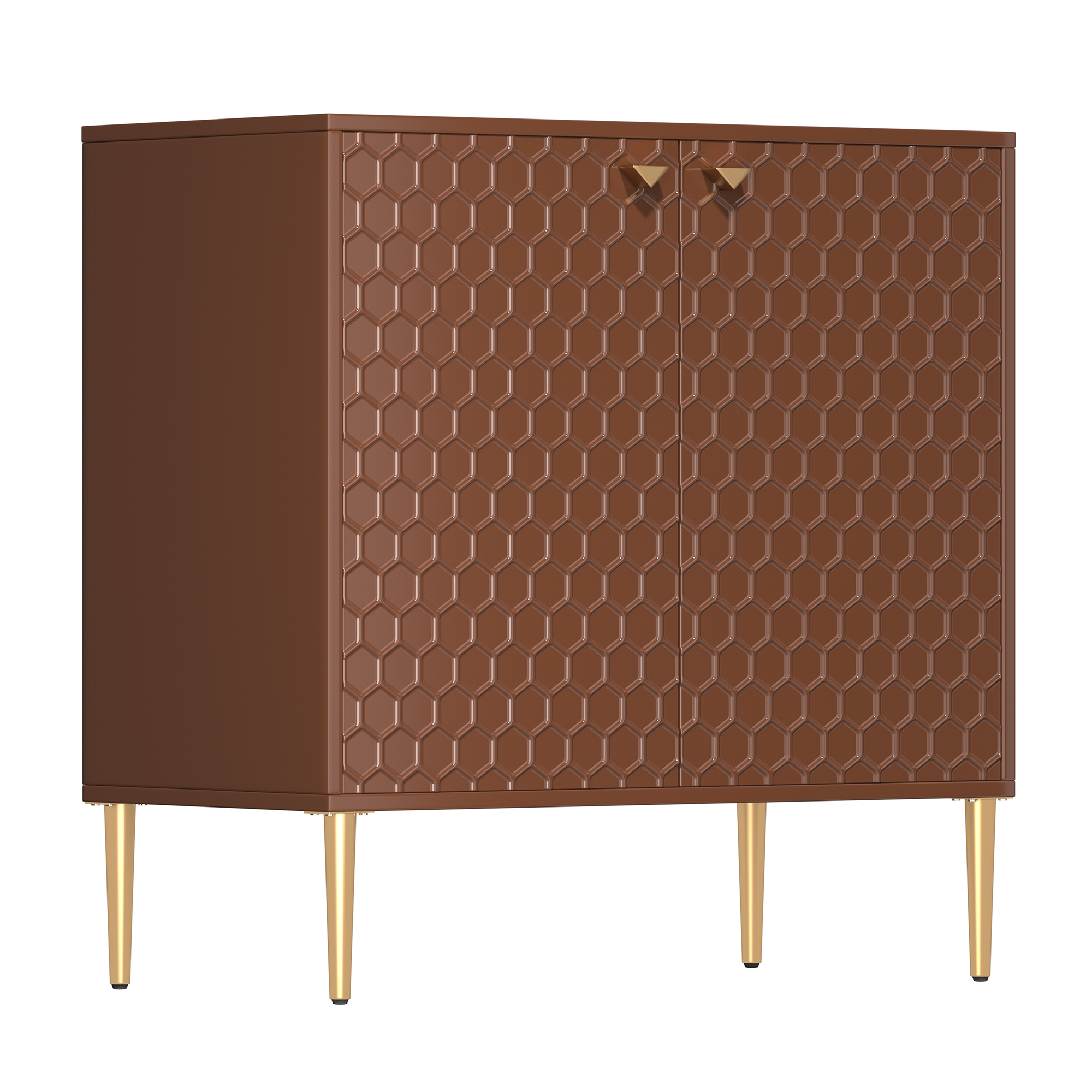 2 Door Adjustable Shelves Locker Cabinet TV Stand Side Table