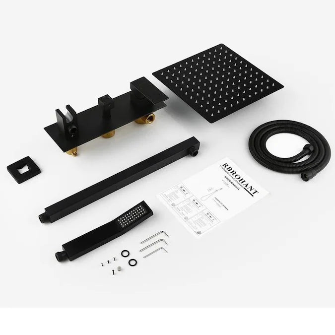 10-Inch Wall Mounted Rain Complete Shower System Packing List-Boyel Living