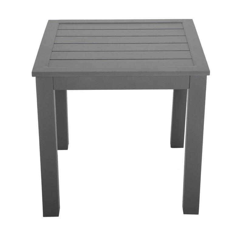 Outdoor Patio 20" (L) X 20" (W) Side Table In Gray-Boyel Living