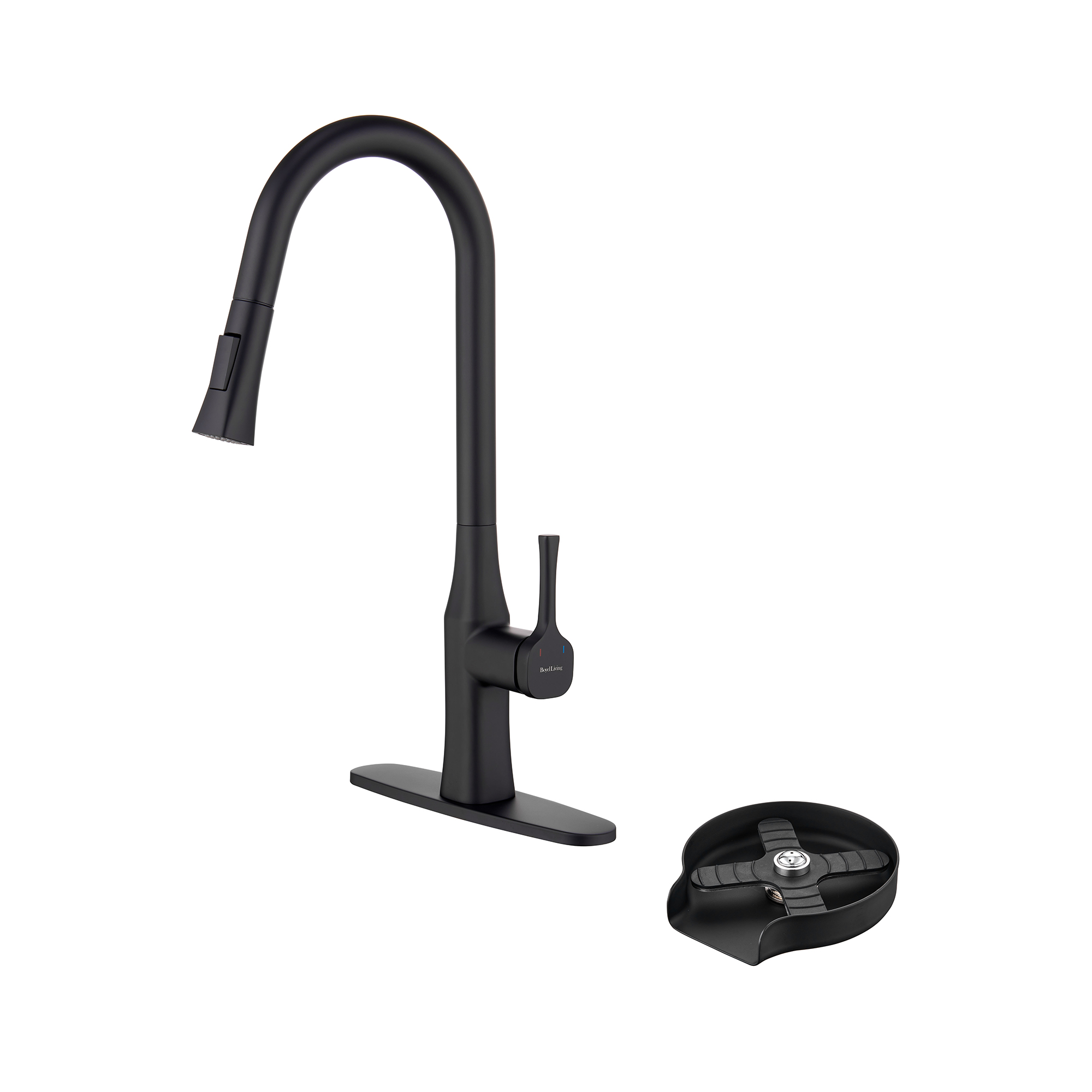 Boyel Living Single Handle Pull Down Sprayer Kitchen Faucet