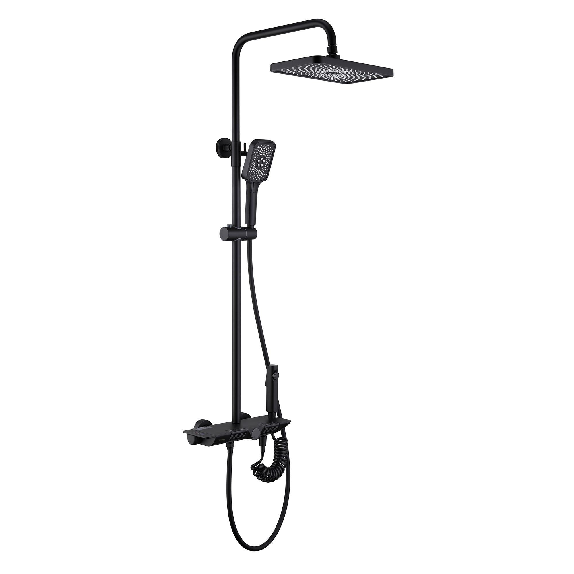 Boyel Living 3-Spray 12 in. Wall Mount Shower System in Matte Black