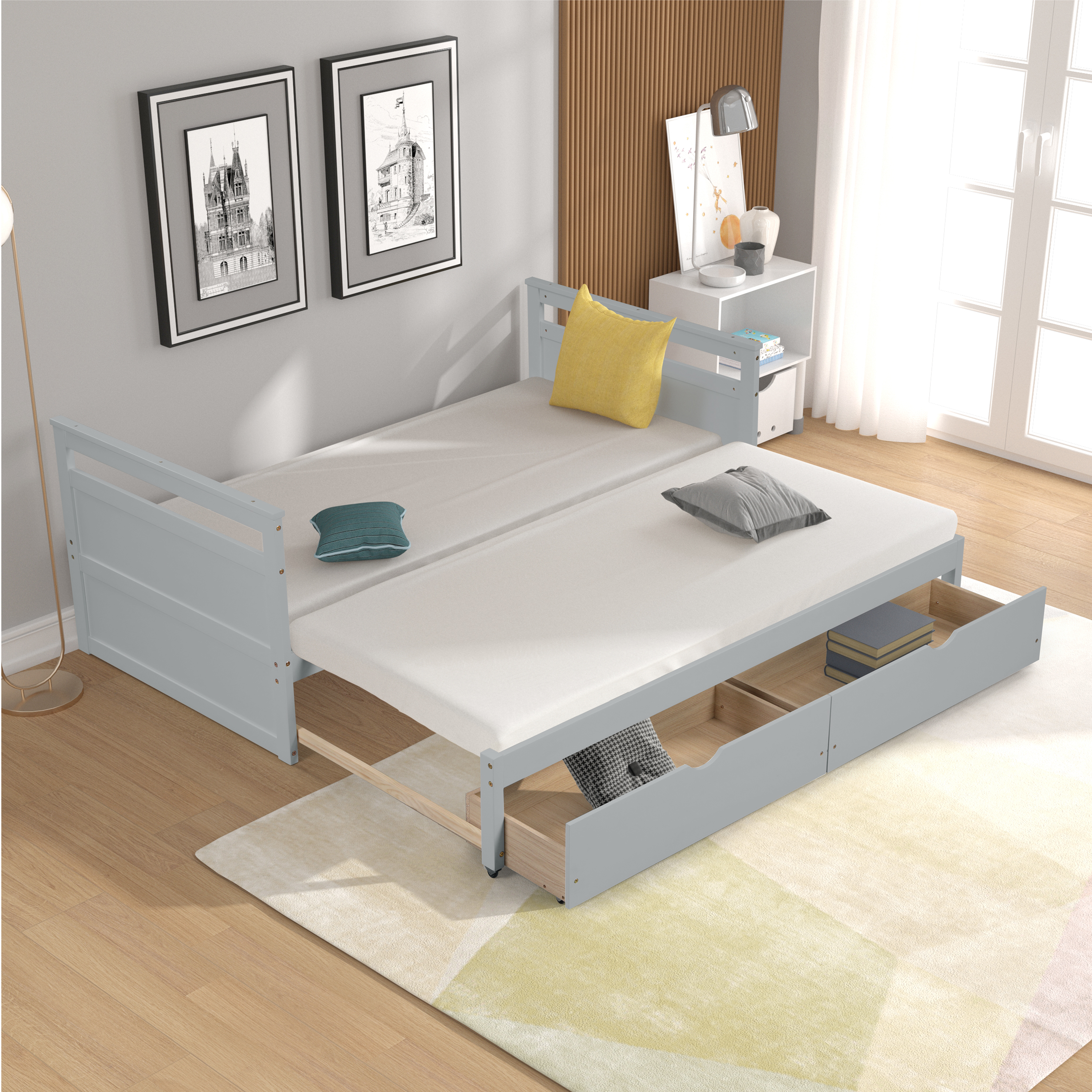 Twin bed with two drawers-Boyel Living