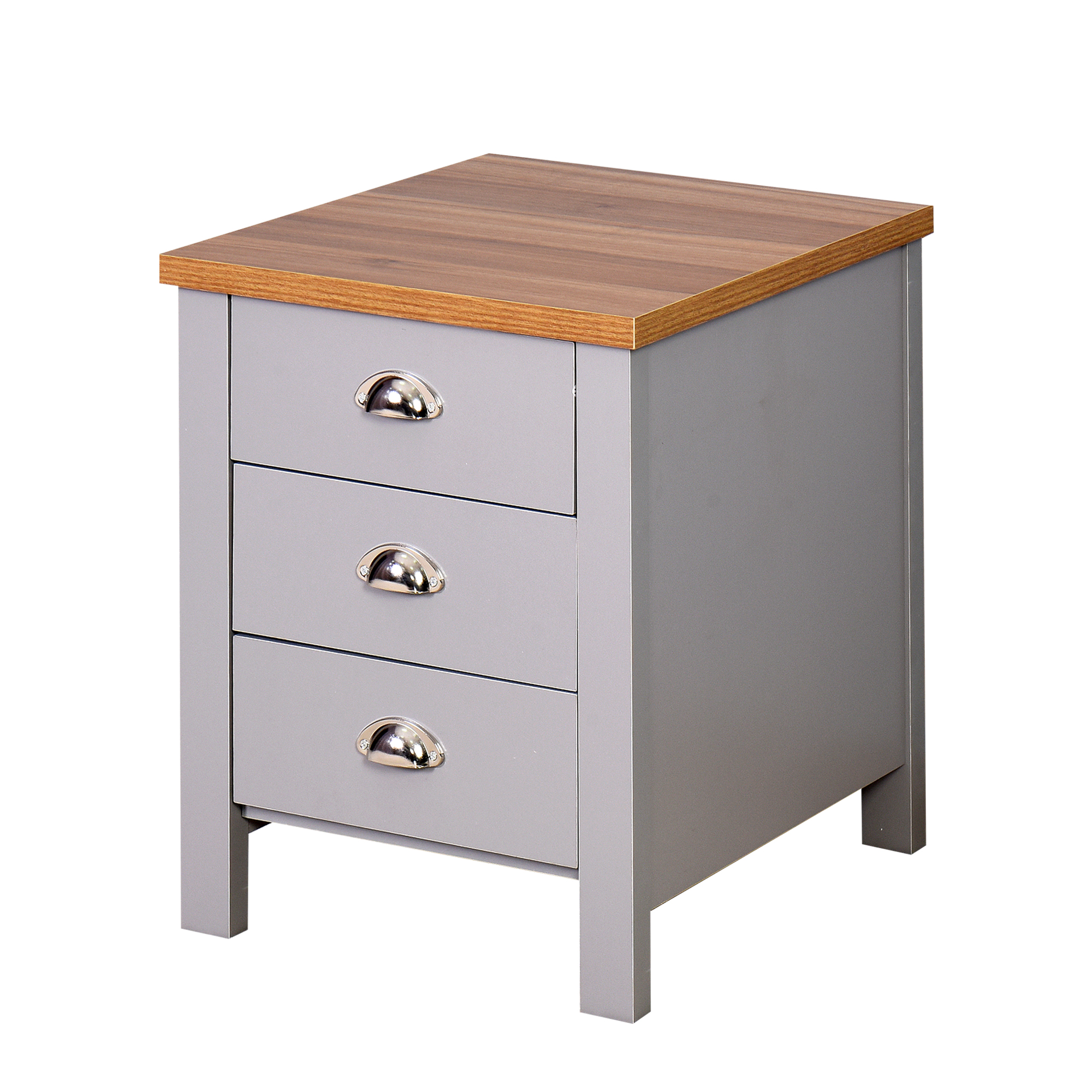 Living Room Storage Cabinet Bedroom nightstand with 3 Drawers 17.7 x 17.7 x 22.05 inch-Boyel Living