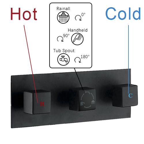 Easy to Operate Wall Mounted Shower Head System with Handheld and Tub Spout-Boyel Living