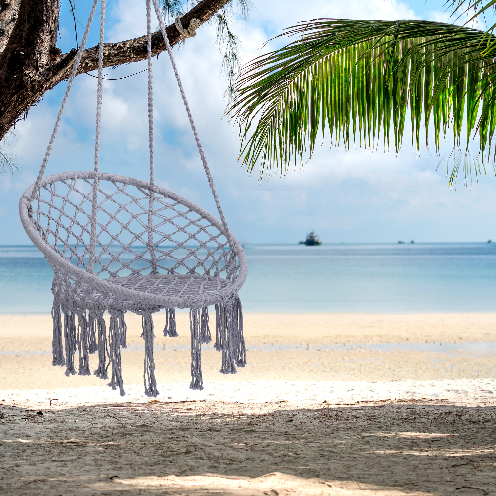 Round hammock hanging chair swing-Boyel Living