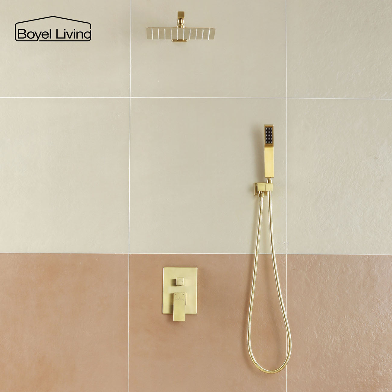 Boyel Living Wall Mounted Shower System with Dual Shower Heads Set-Boyel Living