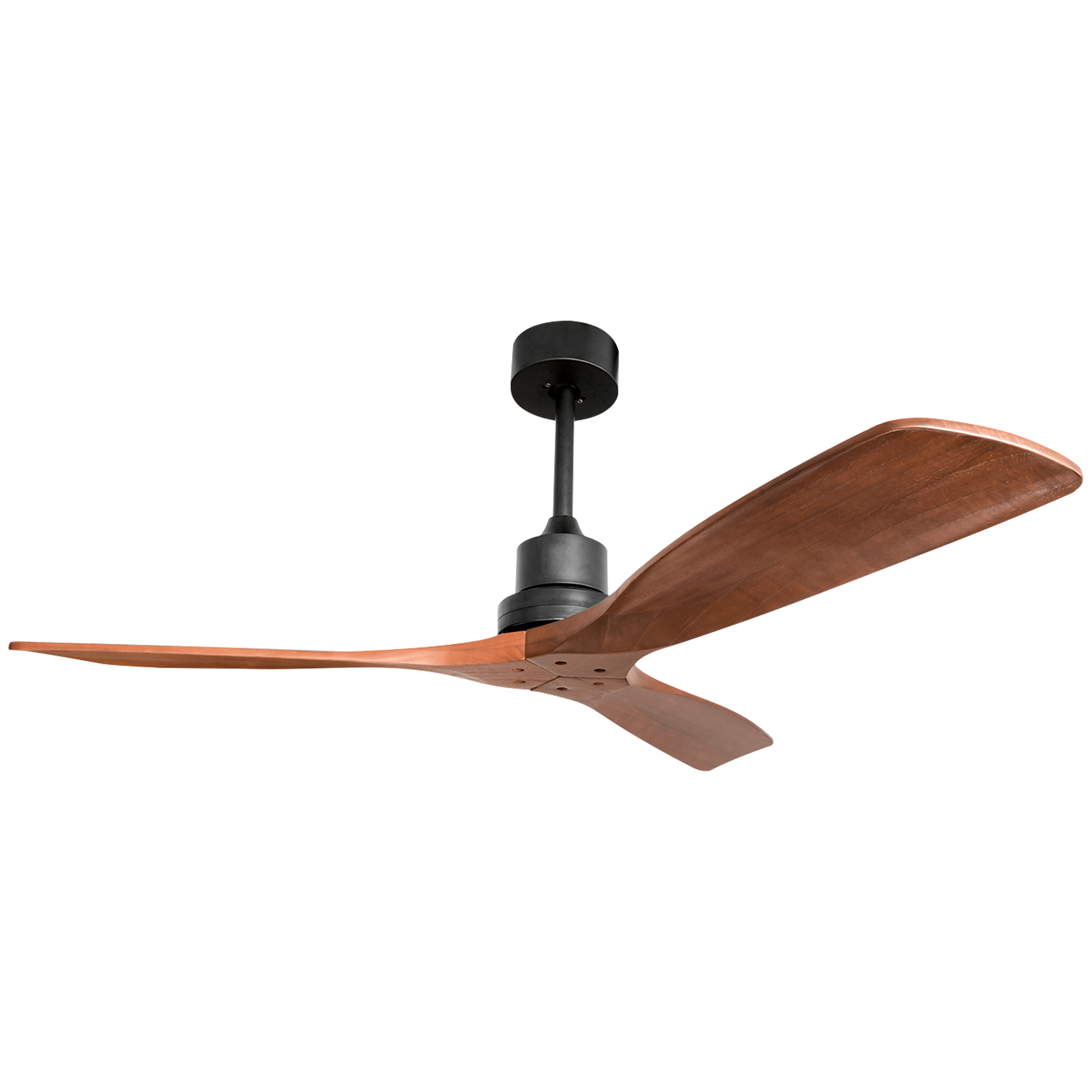 52inch Outdoor Farmhouse Ceiling Fan with Remote Carved Wood Fan Blade Reversible Motor-Boyel Living