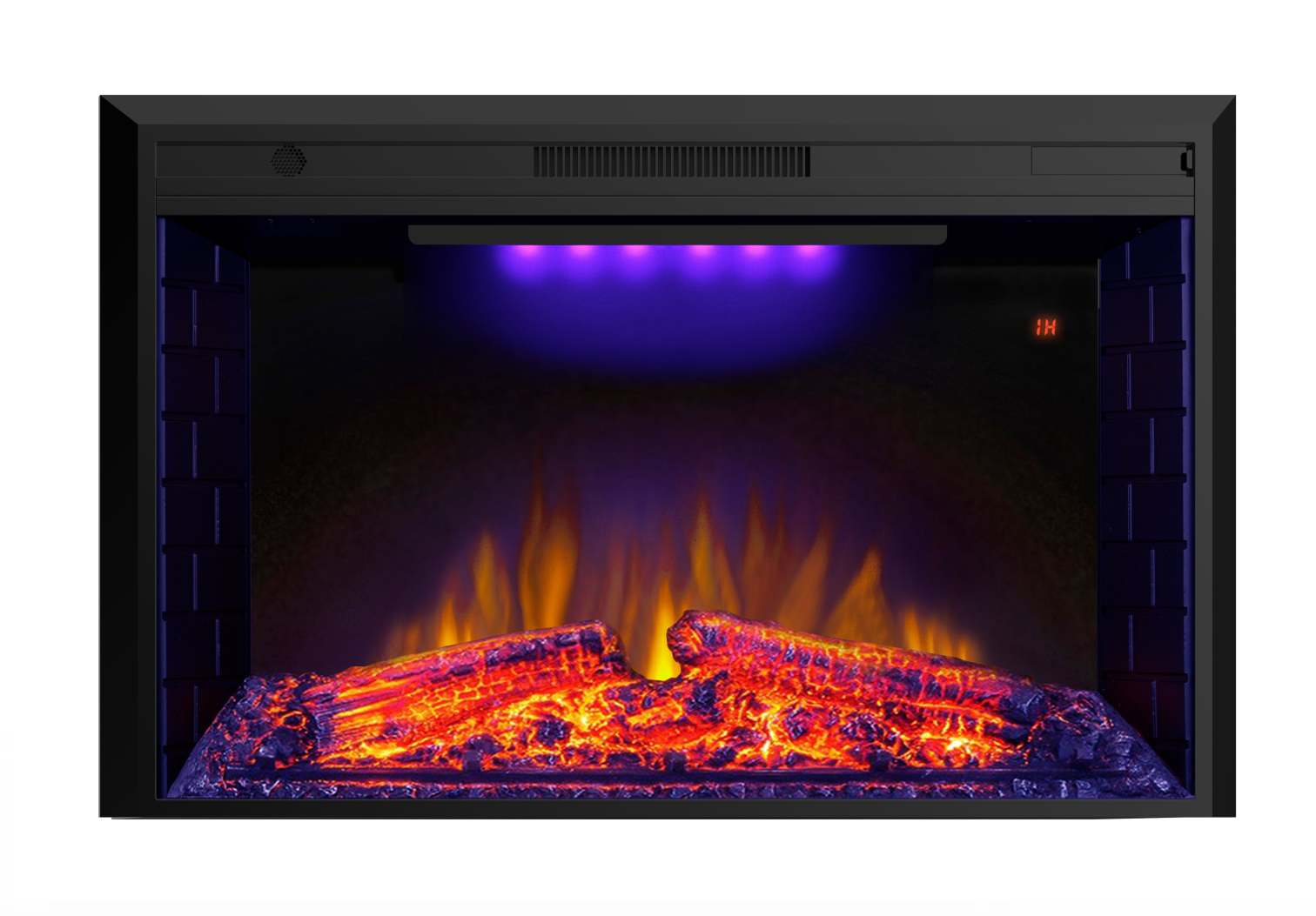 43 in. LED Electric Fireplace Insert inBlack