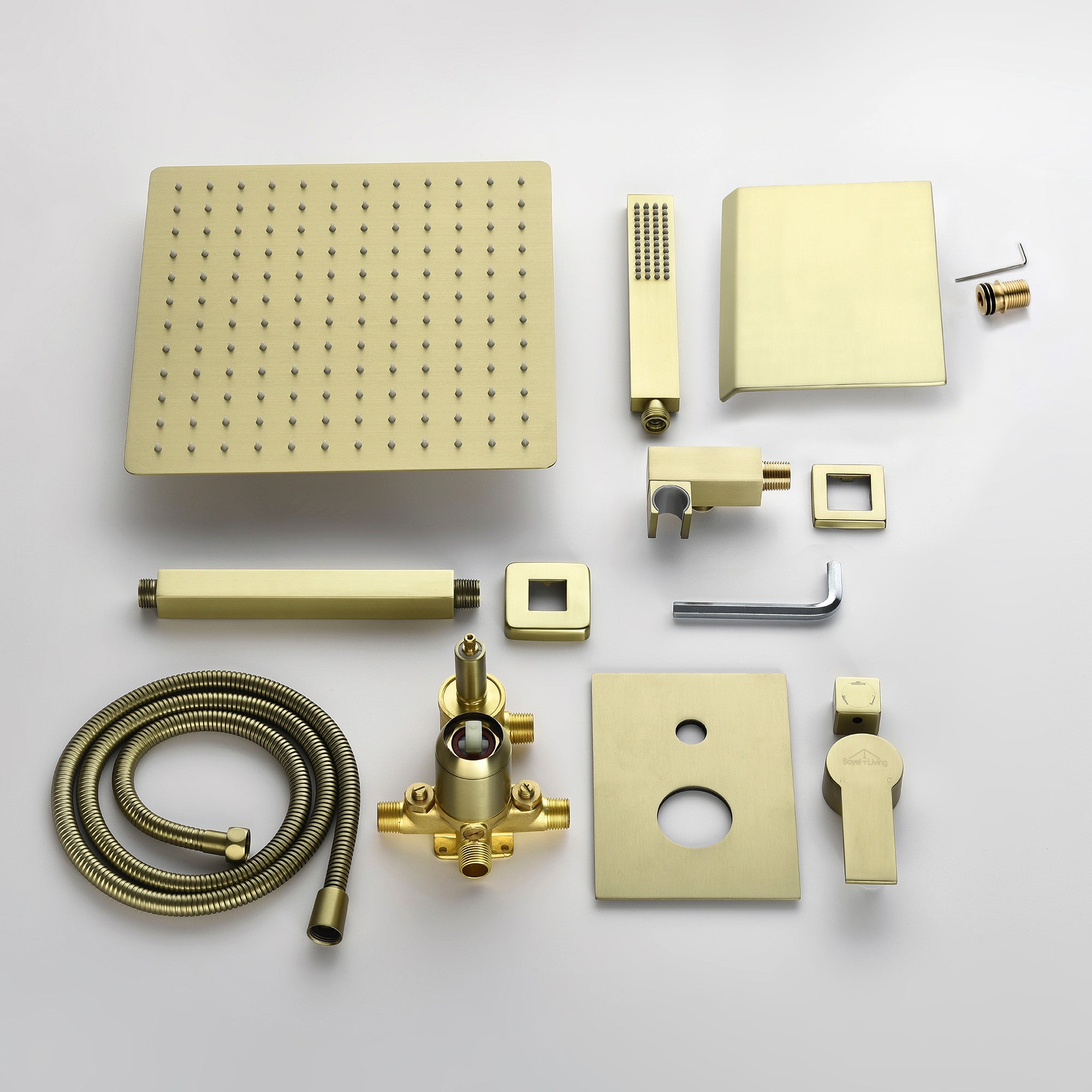 Boyel Living 12-Inch Complete Shower System with Handheld and Tub Spout Packing List-Boyel Living