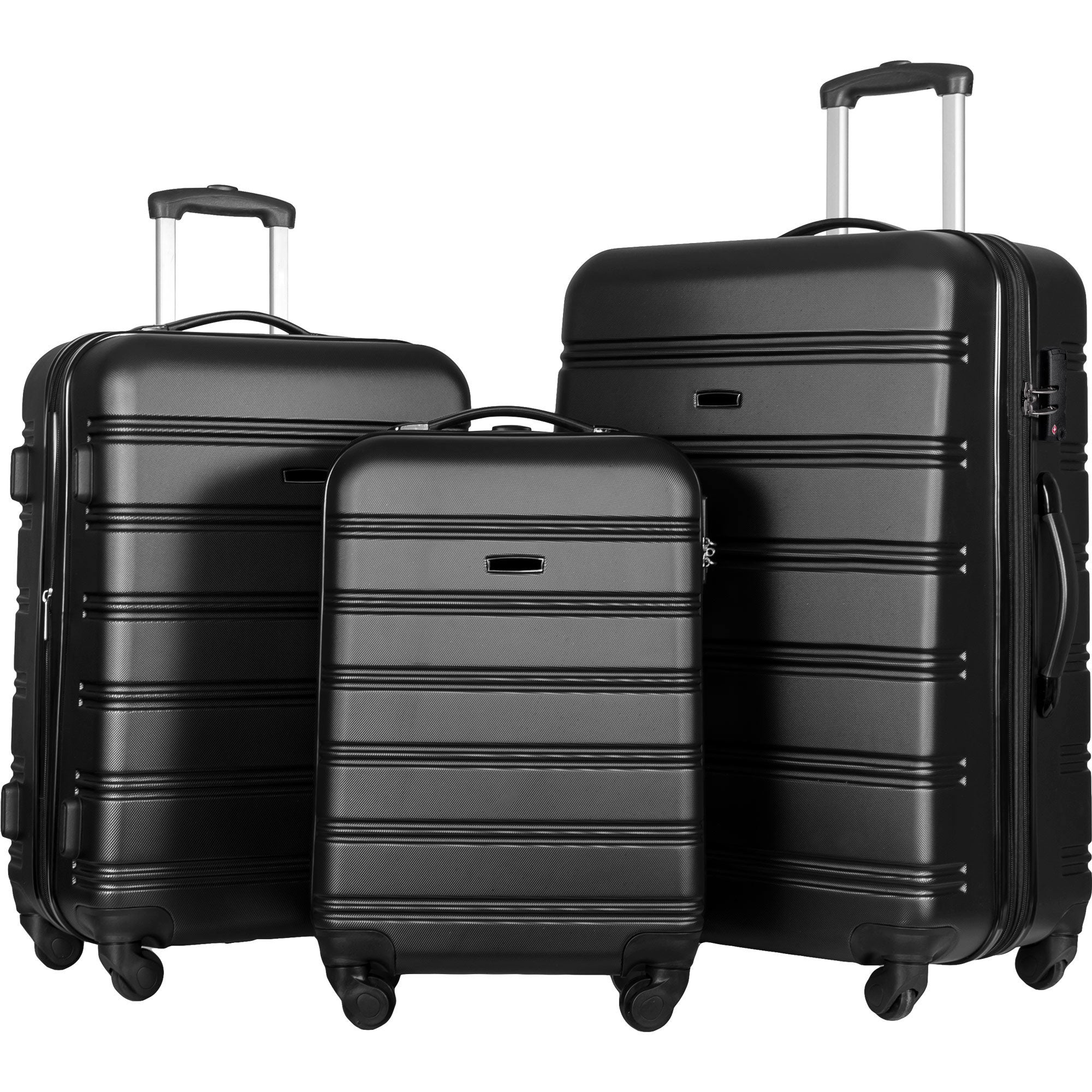 3 Piece Luggage Set Hard-side Spinner Suitcase with TSA Lock 20" 24' 28" Available-Boyel Living