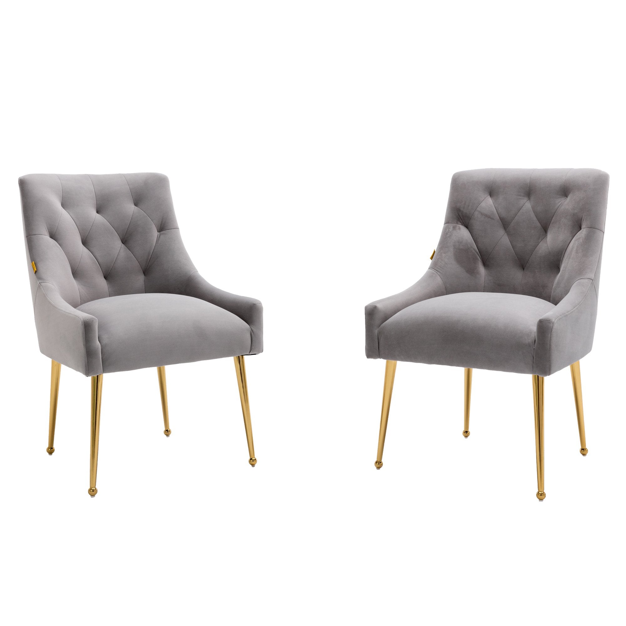 Tufted Velvet Upholstered Dinning Chair (Set of 2)-Boyel Living