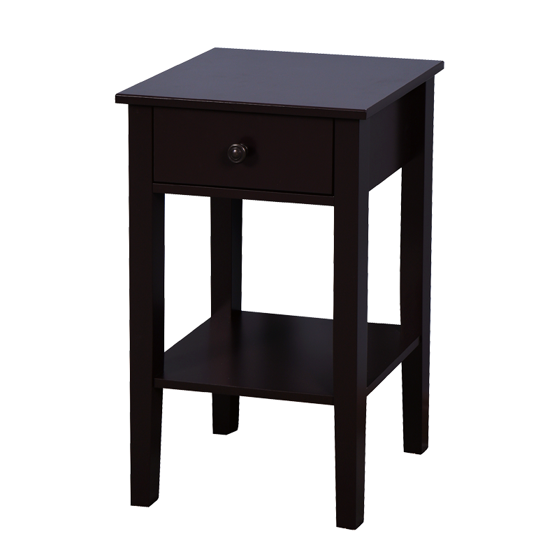 Brown Bathroom Floor-standing Storage Table with a Drawer-Boyel Living