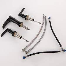 2 Handle 3 Hole Widespread Matte Black Waterfall Bathroom Faucet,8 inch Vanity Sink Faucet-Boyel Living