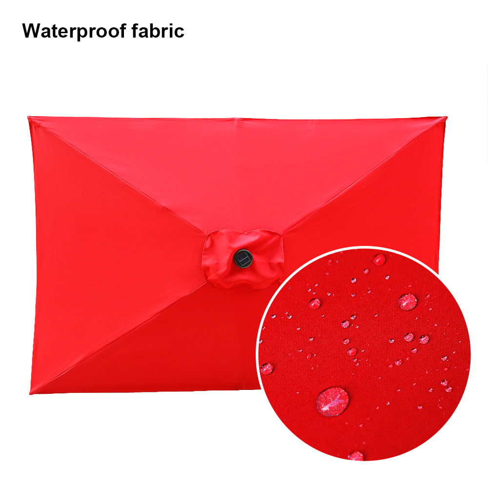 10' x 6'5 Rectangular Lighted Market Umbrella-Boyel Living