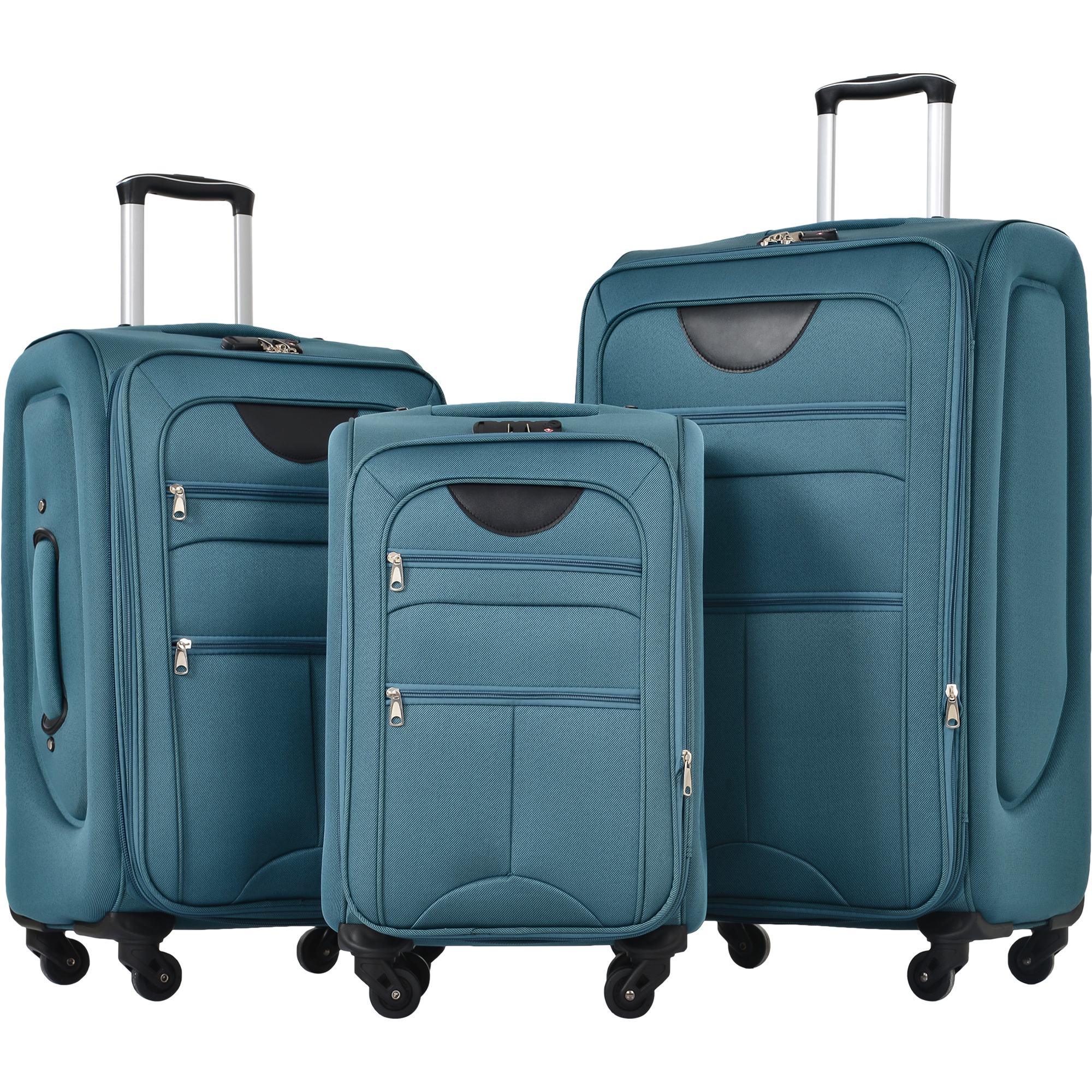 Softside Luggage Expandable 3 Piece Set Suitcase Upright Spinner Softshell Lightweight Luggage Travel Set-Boyel Living
