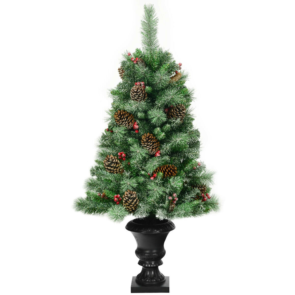 4 ft Christmas Entrance Tree with Pine Cones-Boyel Living