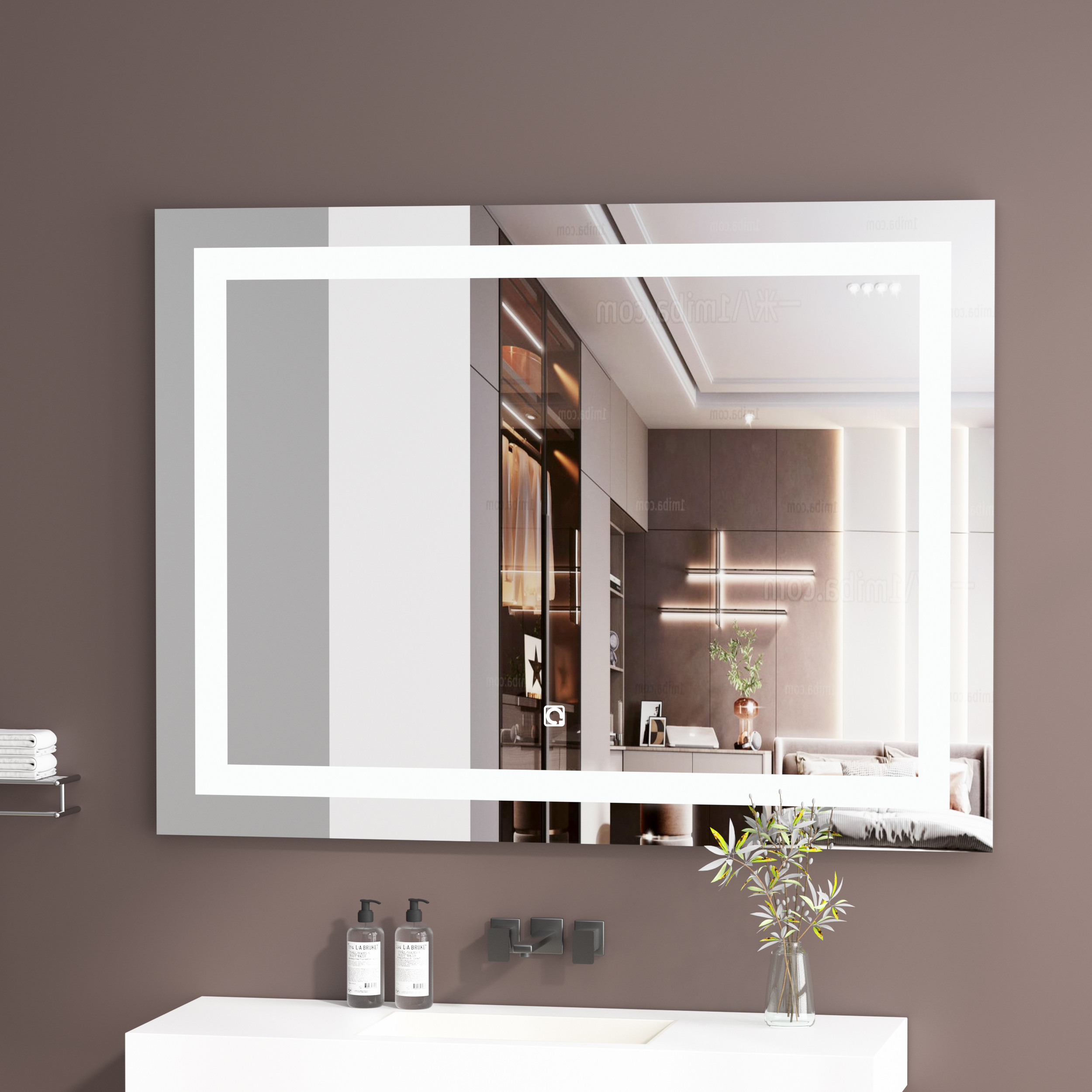 Bathroom Vanity LED Lighted Mirror-32x40in-Boyel Living