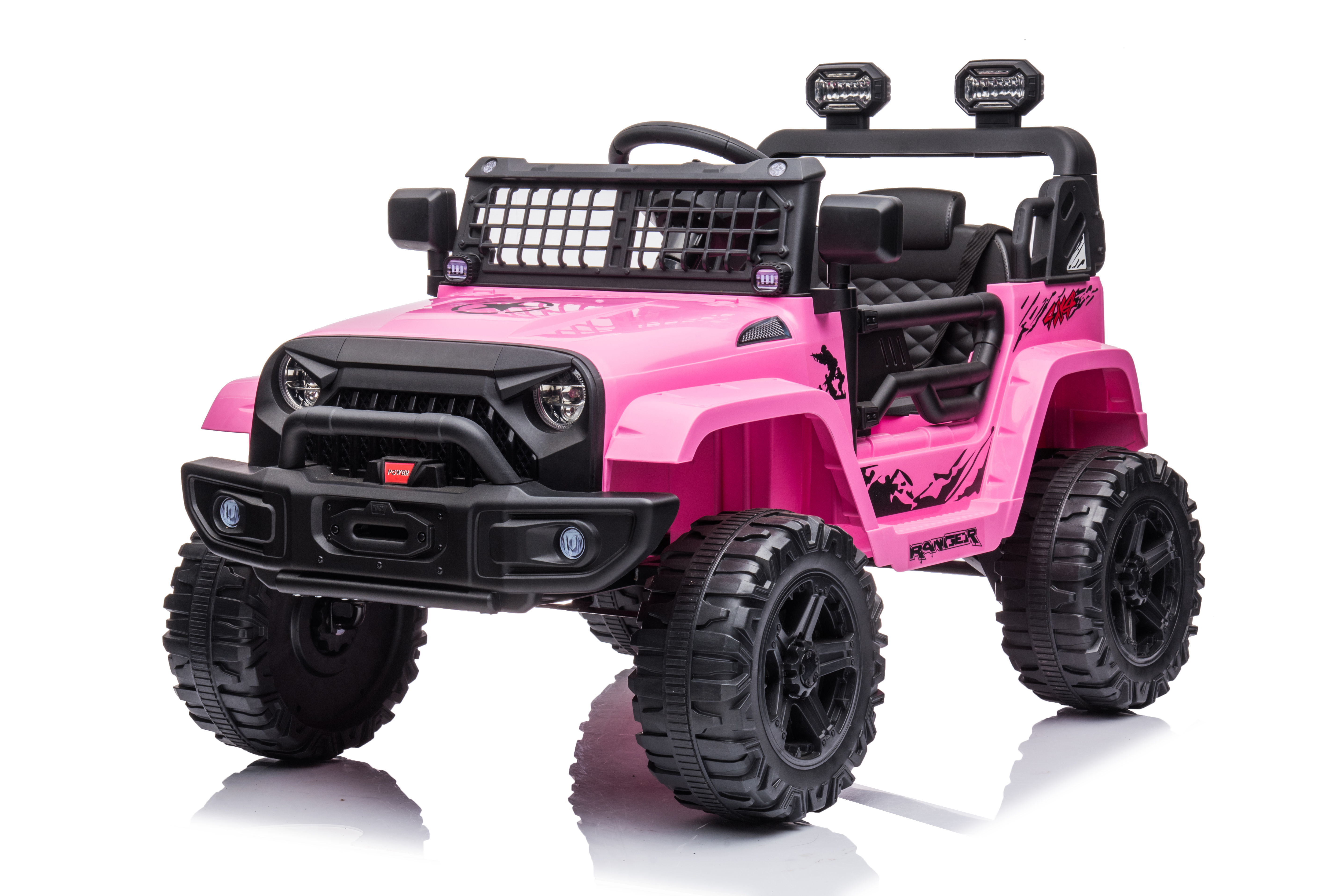Powered Ride-On Truck ,12V Battery Parent Remote Control, Foot Pedal, FM,LED Headlights-Boyel Living