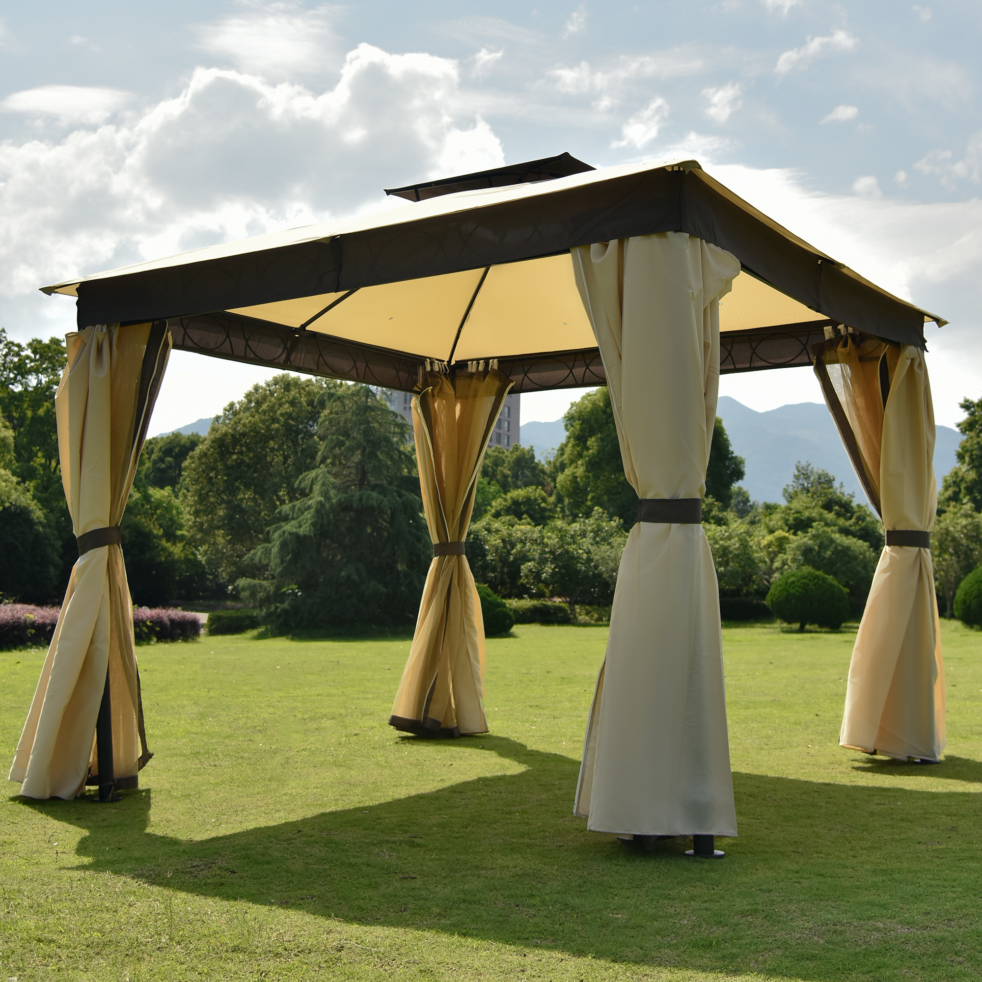 Gazebo Canopy Soft Top Outdoor Patio Gazebo Tent Garden Canopy for Your Yard, Patio, Garden, Outdoor or Party-Boyel Living