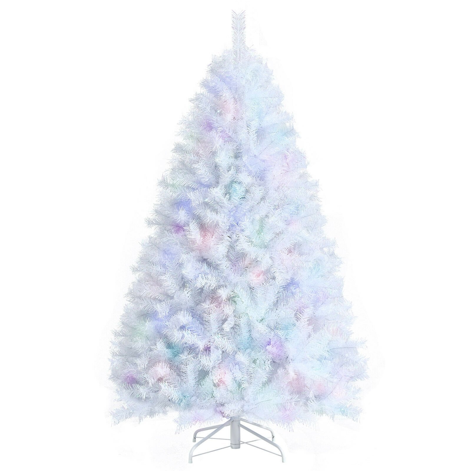 6 Feet Iridescent Tinsel Artificial Christmas Tree with 792 Branch Tips-Boyel Living