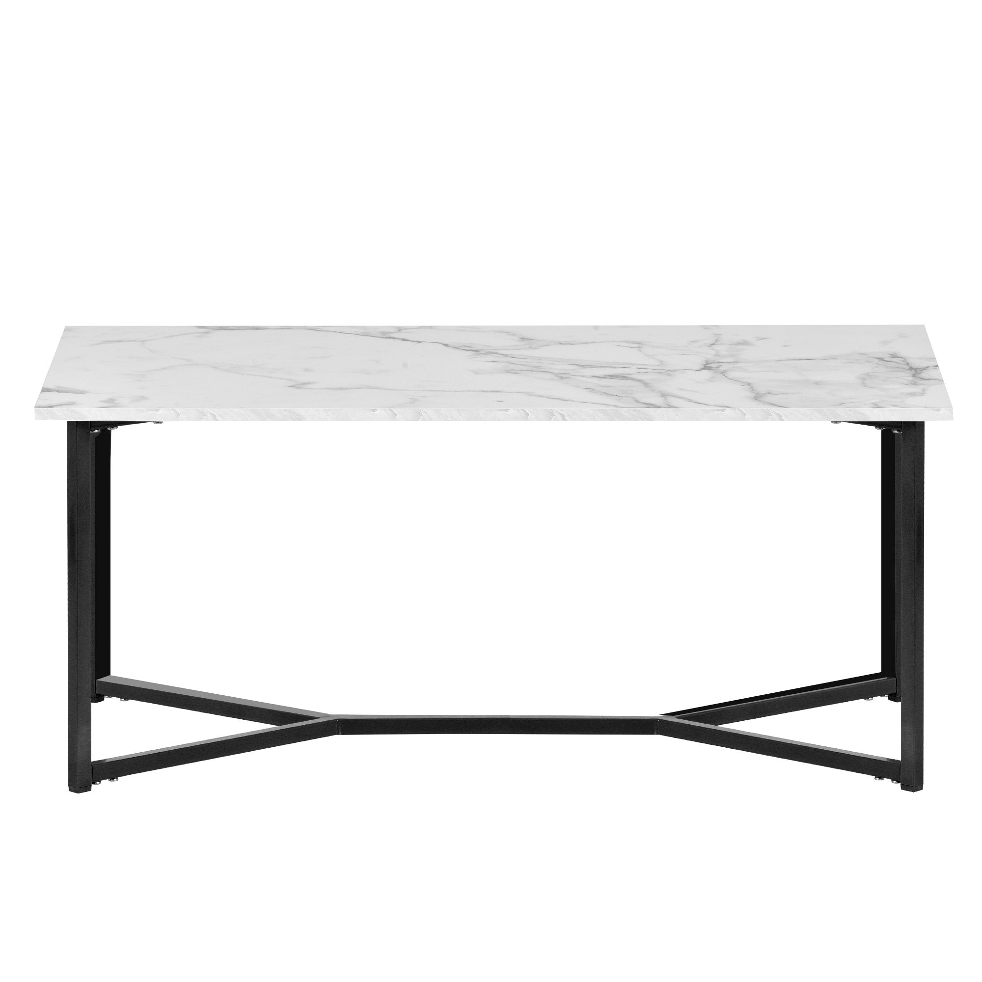 Modern Rectangle Wooden Coffee Table, Stylish X-leg base-Boyel Living