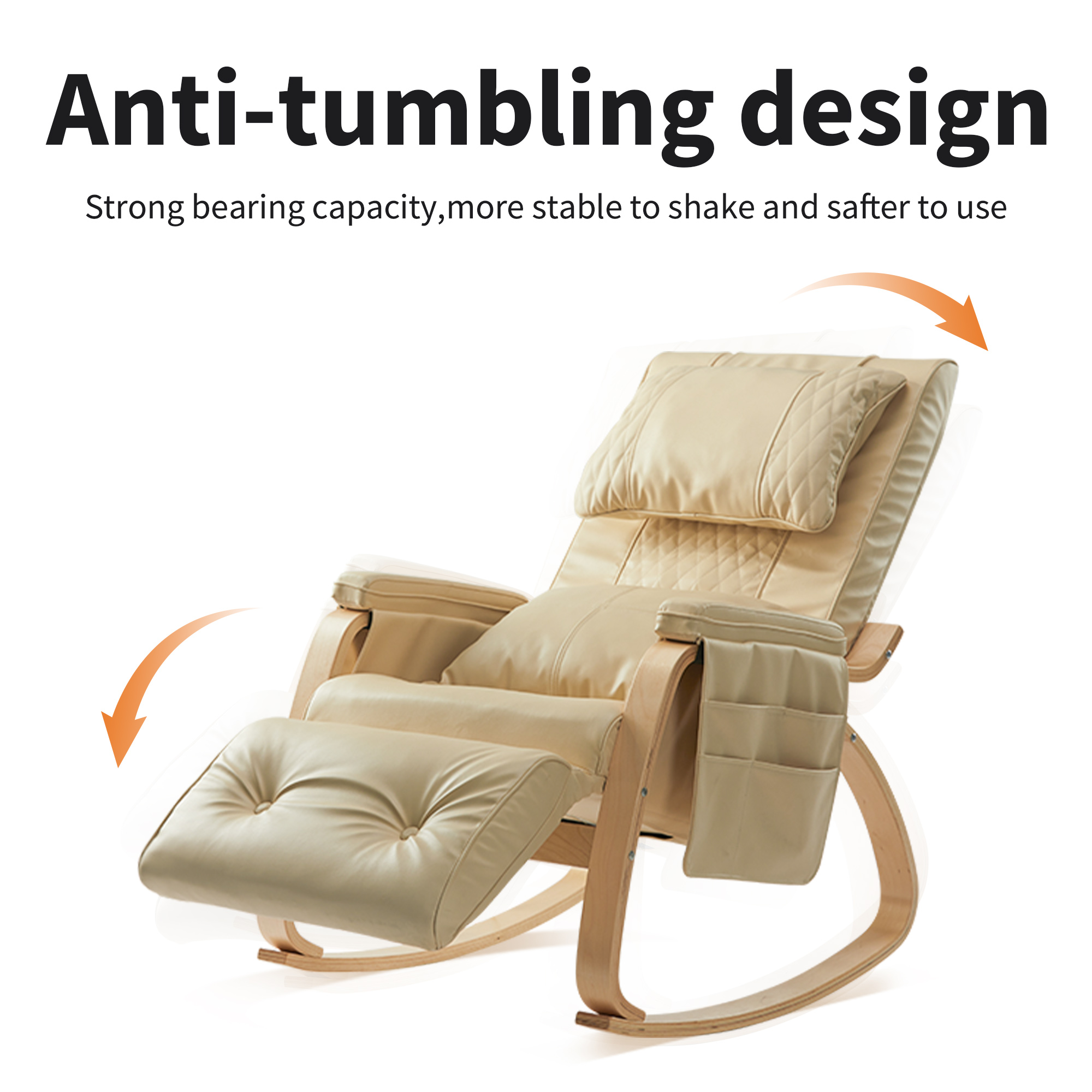 Comfortable Relax Rocking Chair  Cream White