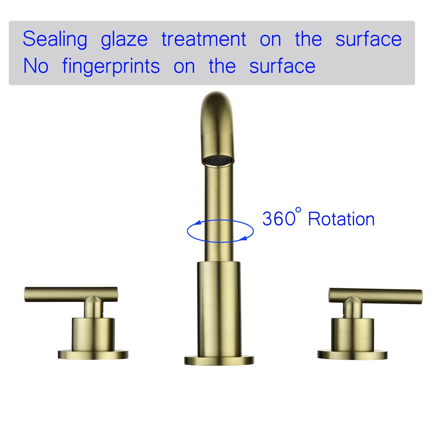 Boyel Living 8 in. Widespread 2-Handle Mid-Arc Bathroom Faucet with Valve and cUPC Water Supply Lines in Brushed Gold-Boyel Living