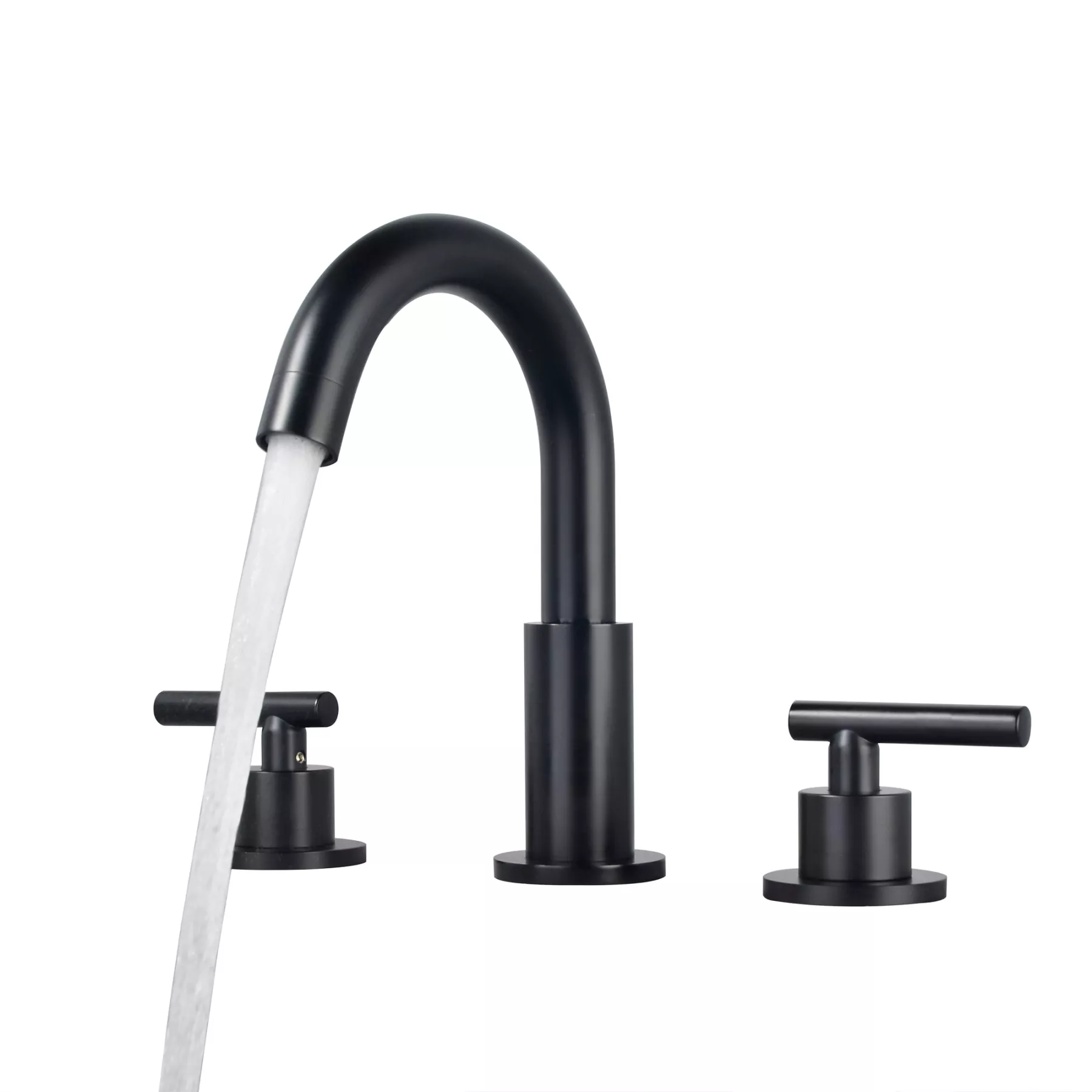 Boyel Living Widespread 2-Handle Bathroom Sink Faucet with Valve and Drain Assembly in Brushed Gold 8 In.-Boyel Living