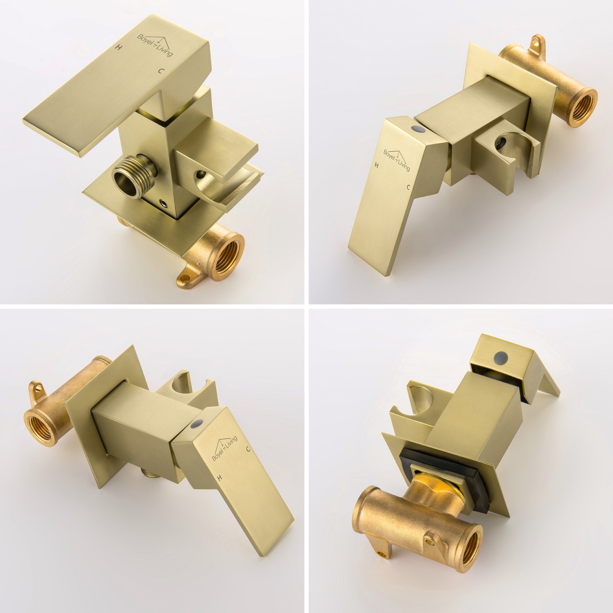 Boyel Living Wall Mount Single-Handle Bidet Faucet with Handle and Mixer Body-Boyel Living