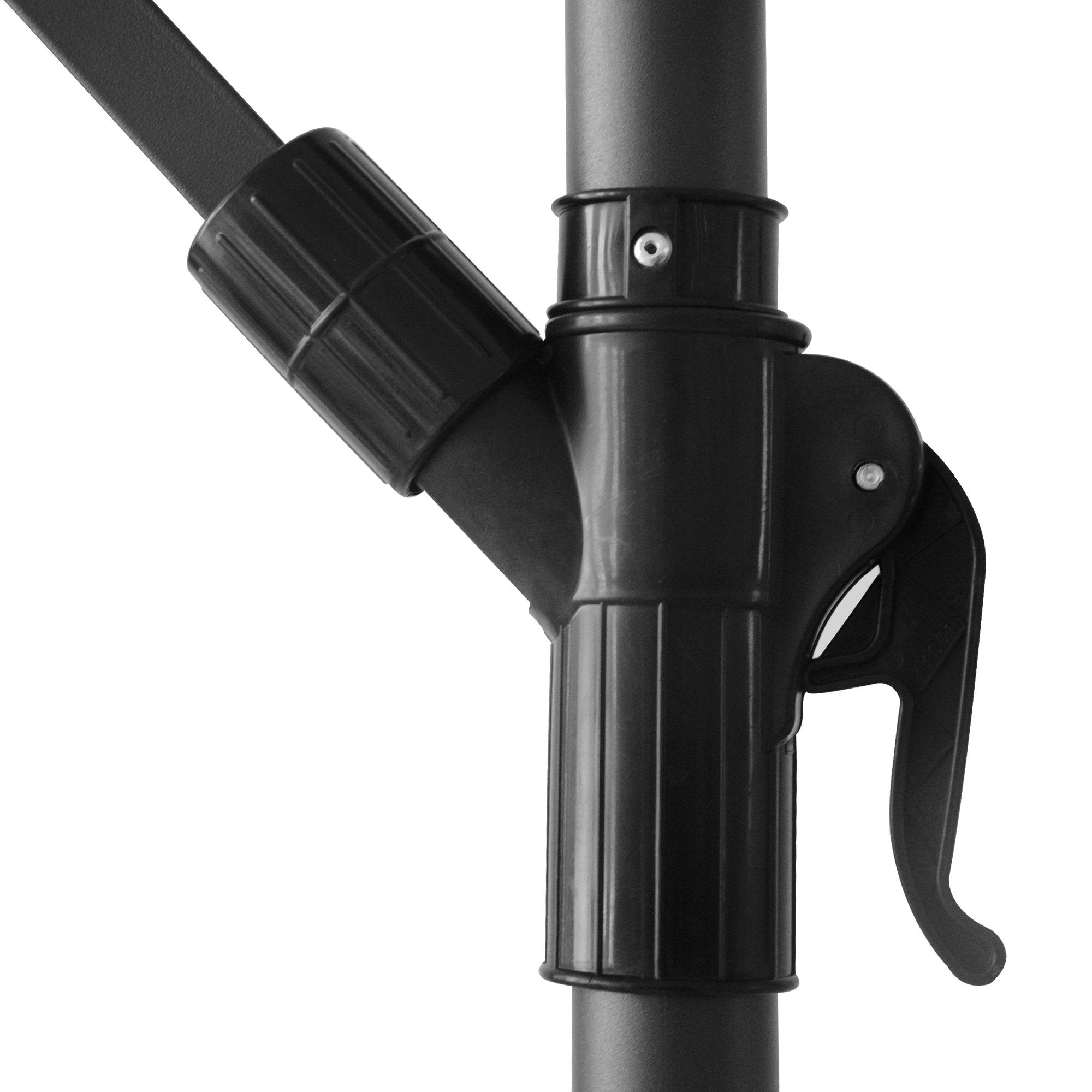 10FT Patio Offset Lighted Hanging Cantilever Umbrella for Backyard,Poolside, Garden and Lawn-Boyel Living