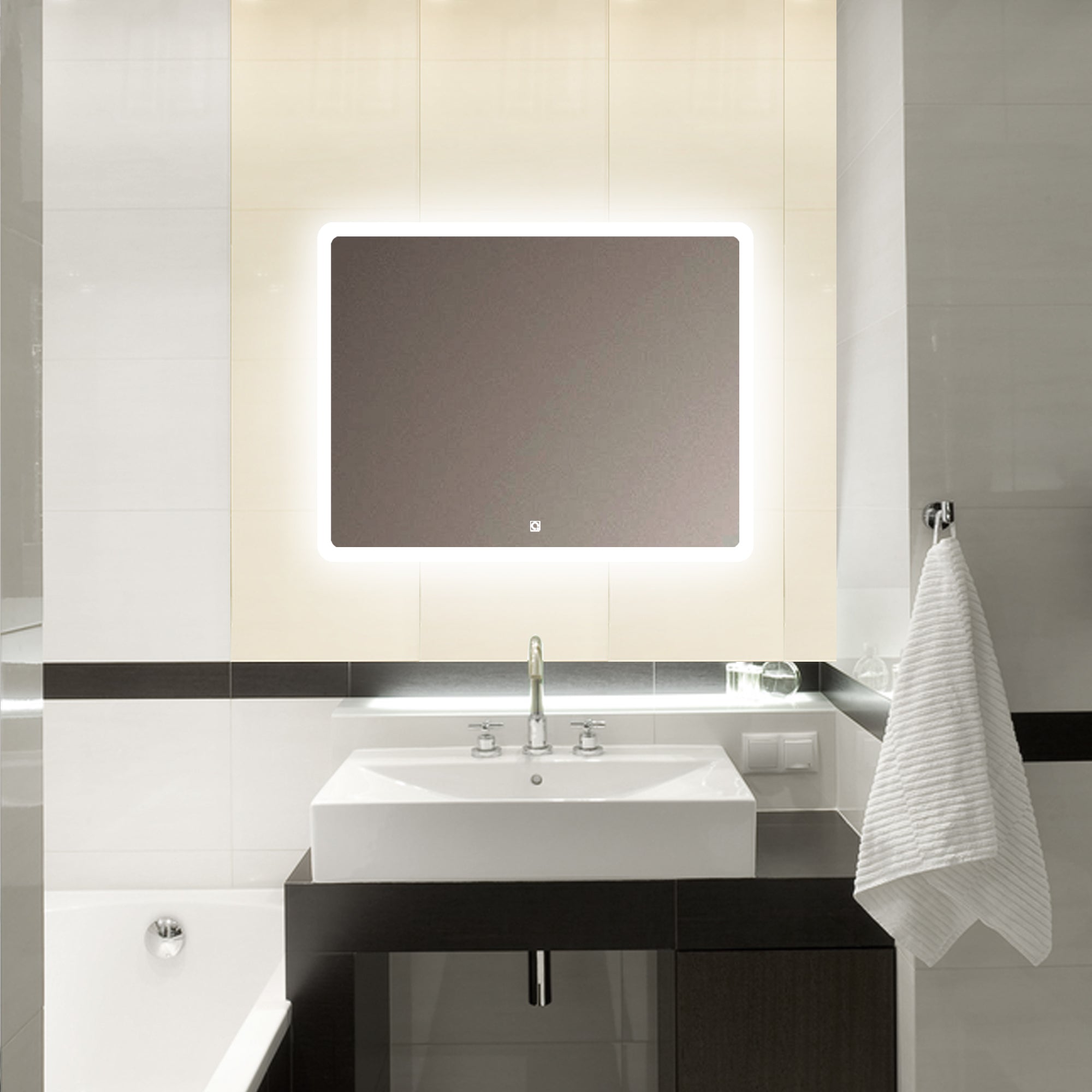32"/36" Bathroom Vanity LED Lighted Dimmable Controlled Mirror, Anti-Fog-Boyel Living