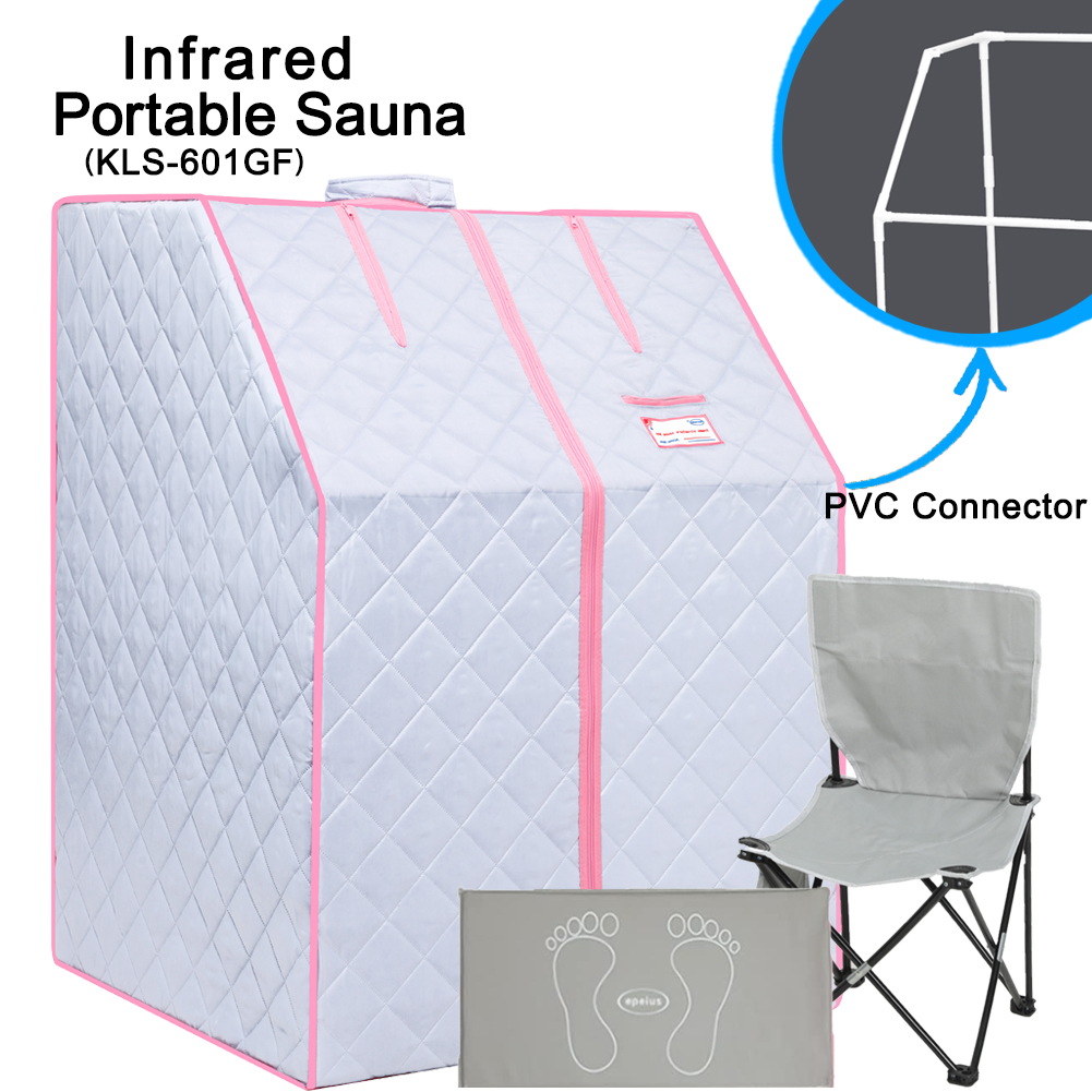 Half body Grey Infrared Sauna Tent for Spa Detox at Home PVC Pipe Connector Easy to Install with FCC Certification-Boyel Living
