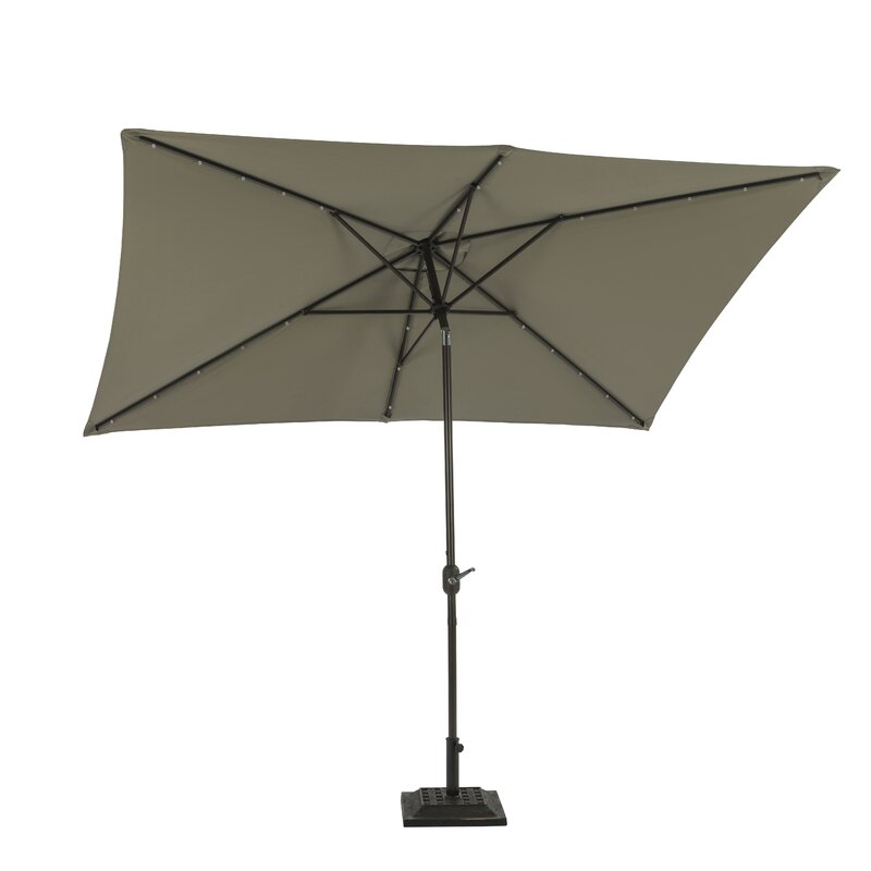 10' x 6'5 Rectangular Lighted Market Umbrella-Boyel Living