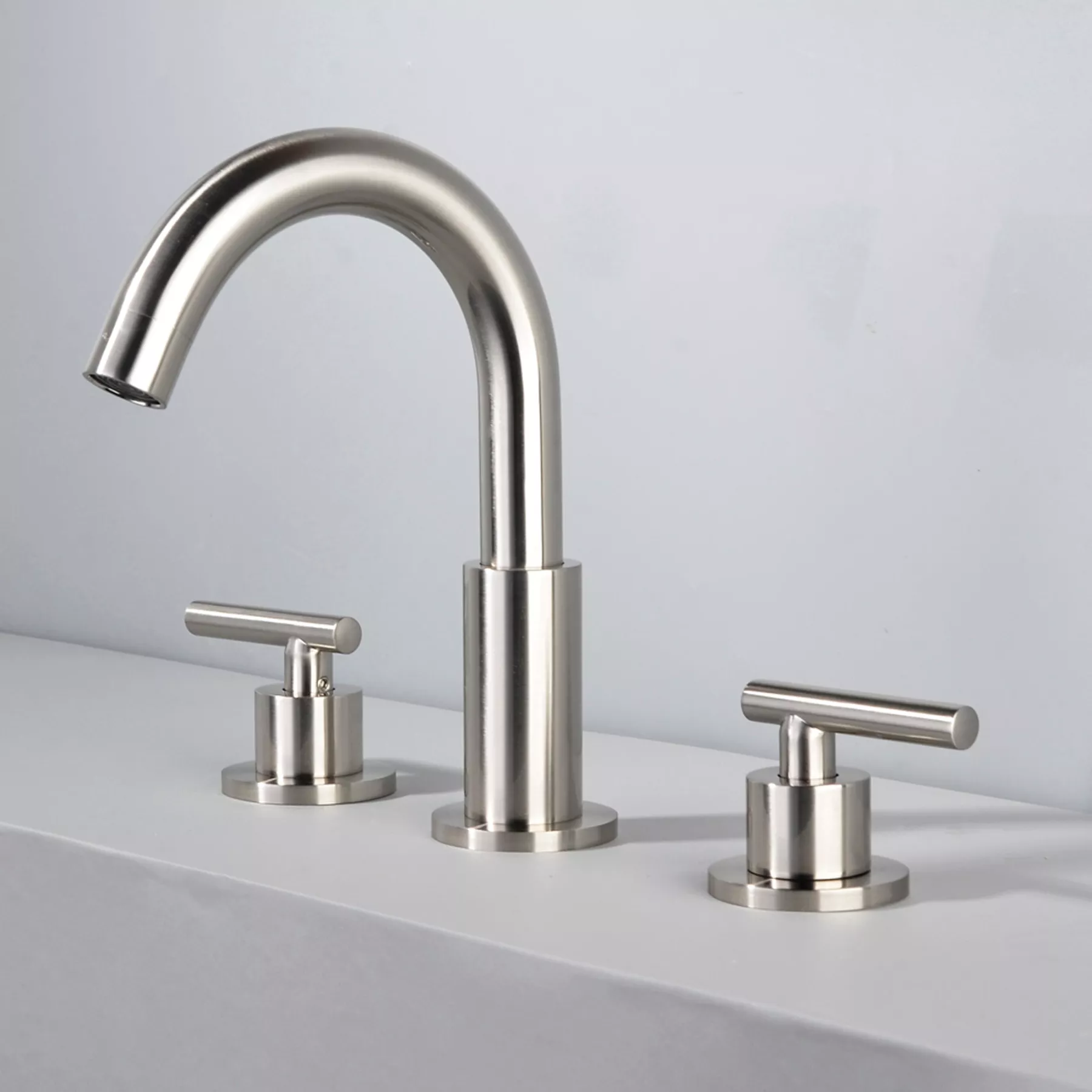 Boyel Living Widespread 2-Handle Bathroom Sink Faucet with Valve and Drain Assembly in Brushed Gold 8 In.-Boyel Living