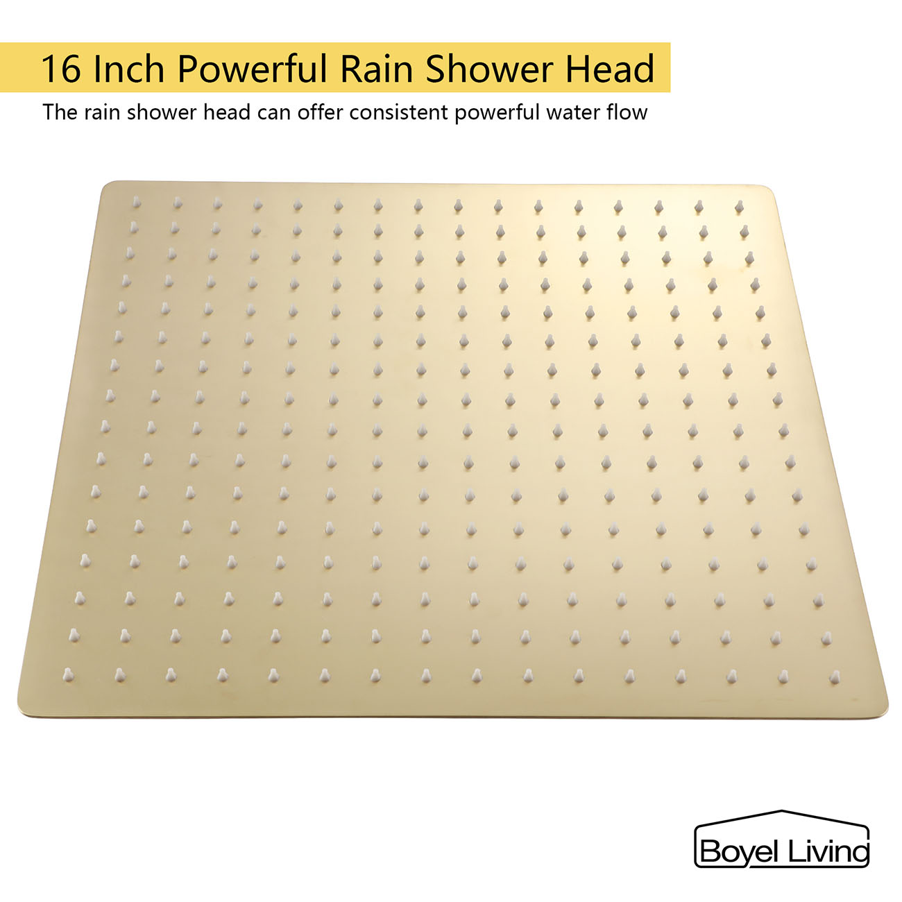 Boyel Living 16-inch Powerful Rainfall Shower Head System in Ceiling Mount-Boyel Living