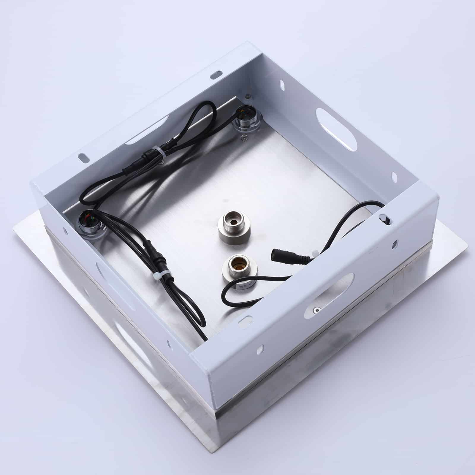 Boyel Living Luxury LED Ceiling Rainfall Shower Head System with Body Jets Bathroom Shower Faucet Complete Set, Flow Adjustable-Boyel Living