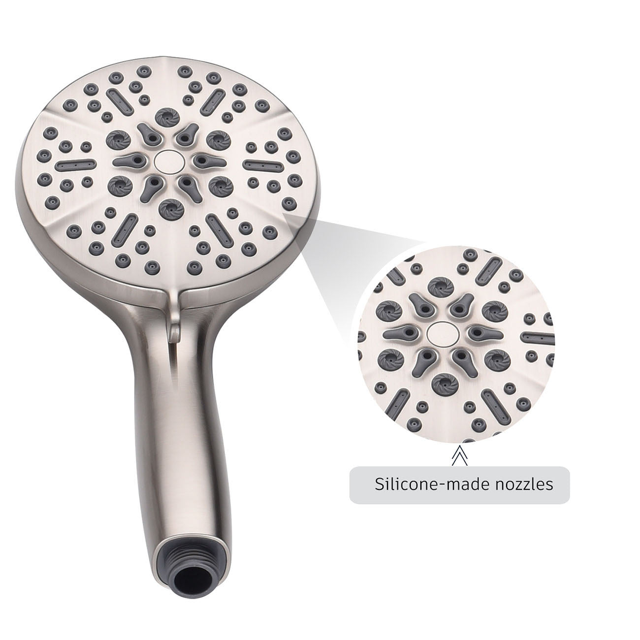 5-Spray Patterns 5 in. Wall Mount Dual Shower Heads and Handheld Shower Head-Boyel Living