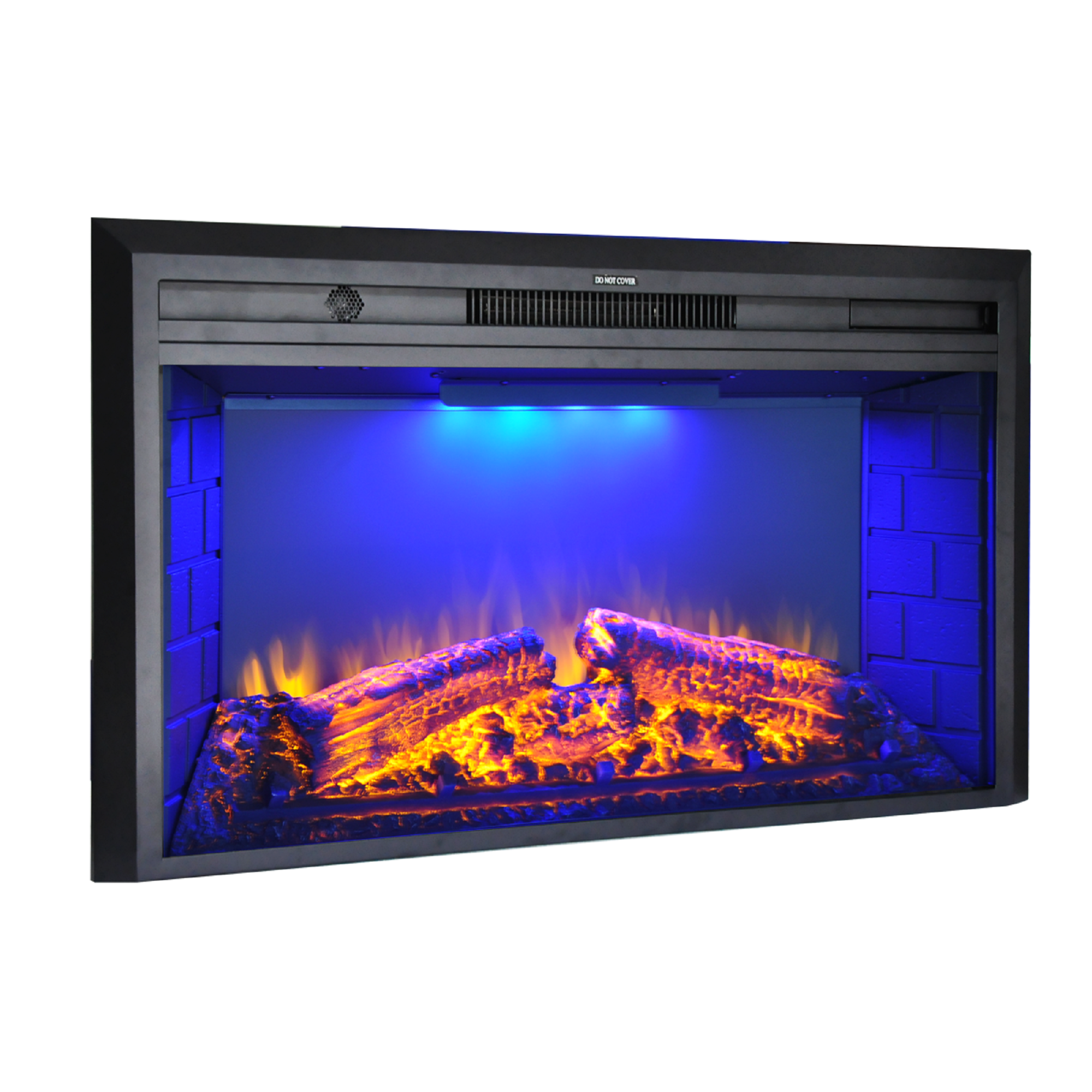 36 Inches Wide 21 Inches High Electric Fireplace Insert in Black-Boyel Living