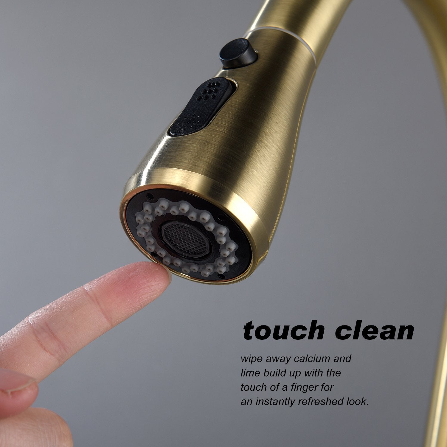 Kitchen Faucet with Pull Out Sprayer in Brushed Gold-Boyel Living