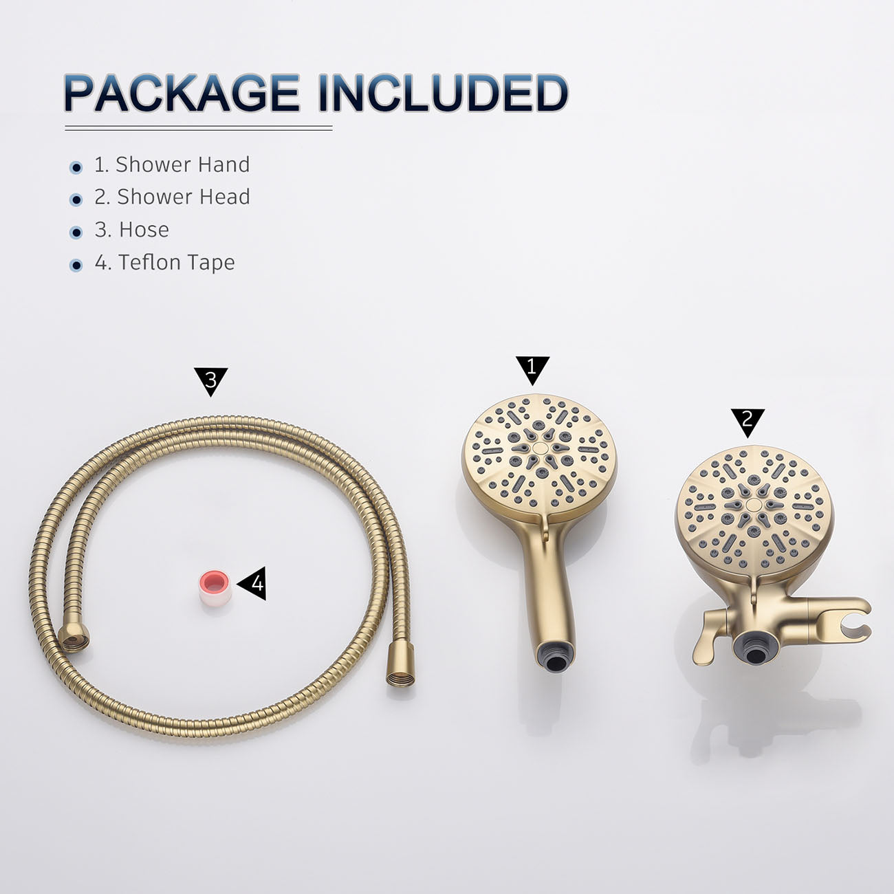 5-Spray Patterns 5 in. Wall Mount Dual Shower Heads and Handheld Shower Head-Boyel Living