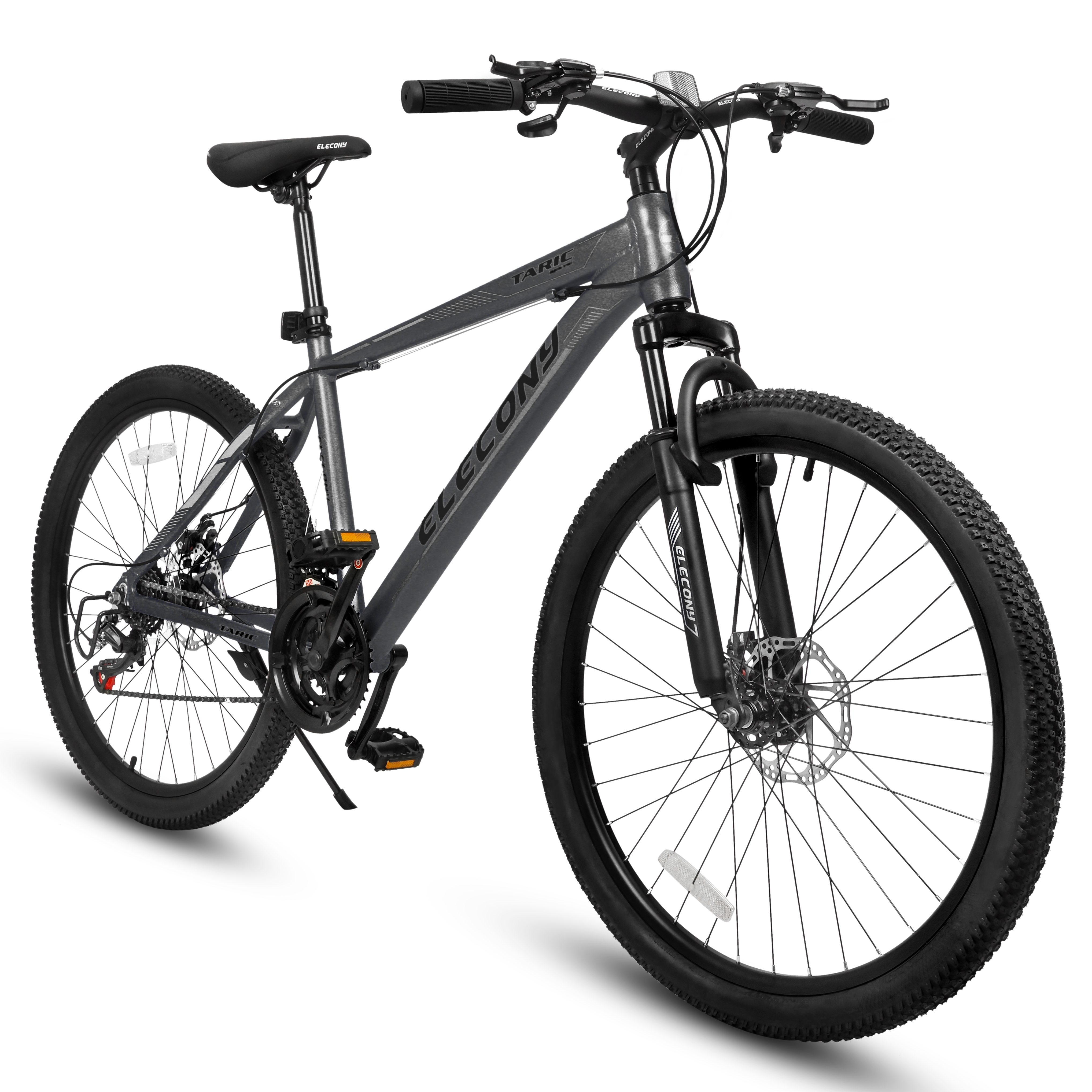 Elecony 26 Inch Mountain Bike, Shimano 21 Speeds with Mechanical Disc Brakes, Aluminum/High-Carbon Steel Frame, Suspension MTB Bikes Mountain Bicycle for Adult  Teenagers-Boyel Living