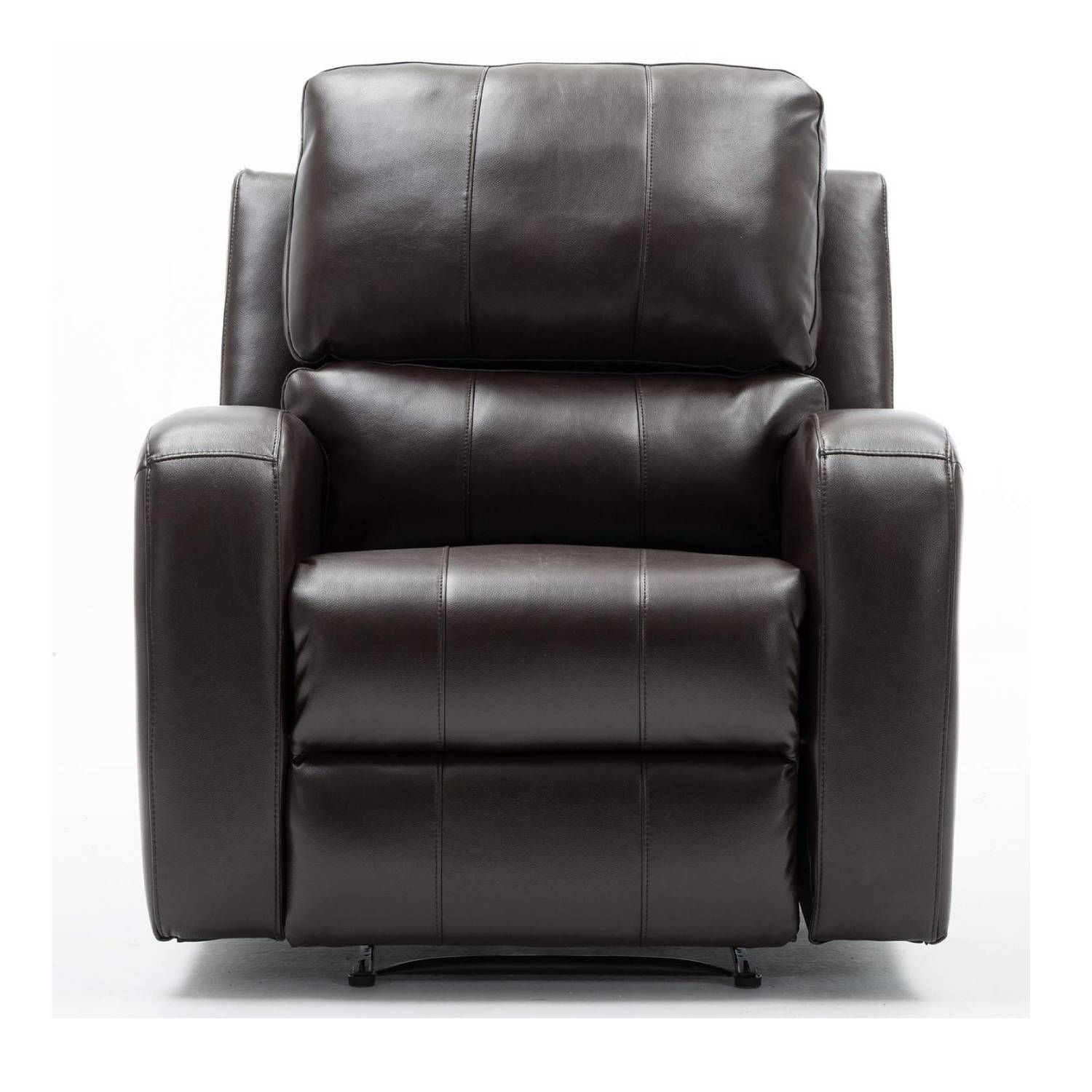 Power recliner-comfortable air leather recliner-Power recliner with USB charging port-home theater seat full of things brown-Boyel Living