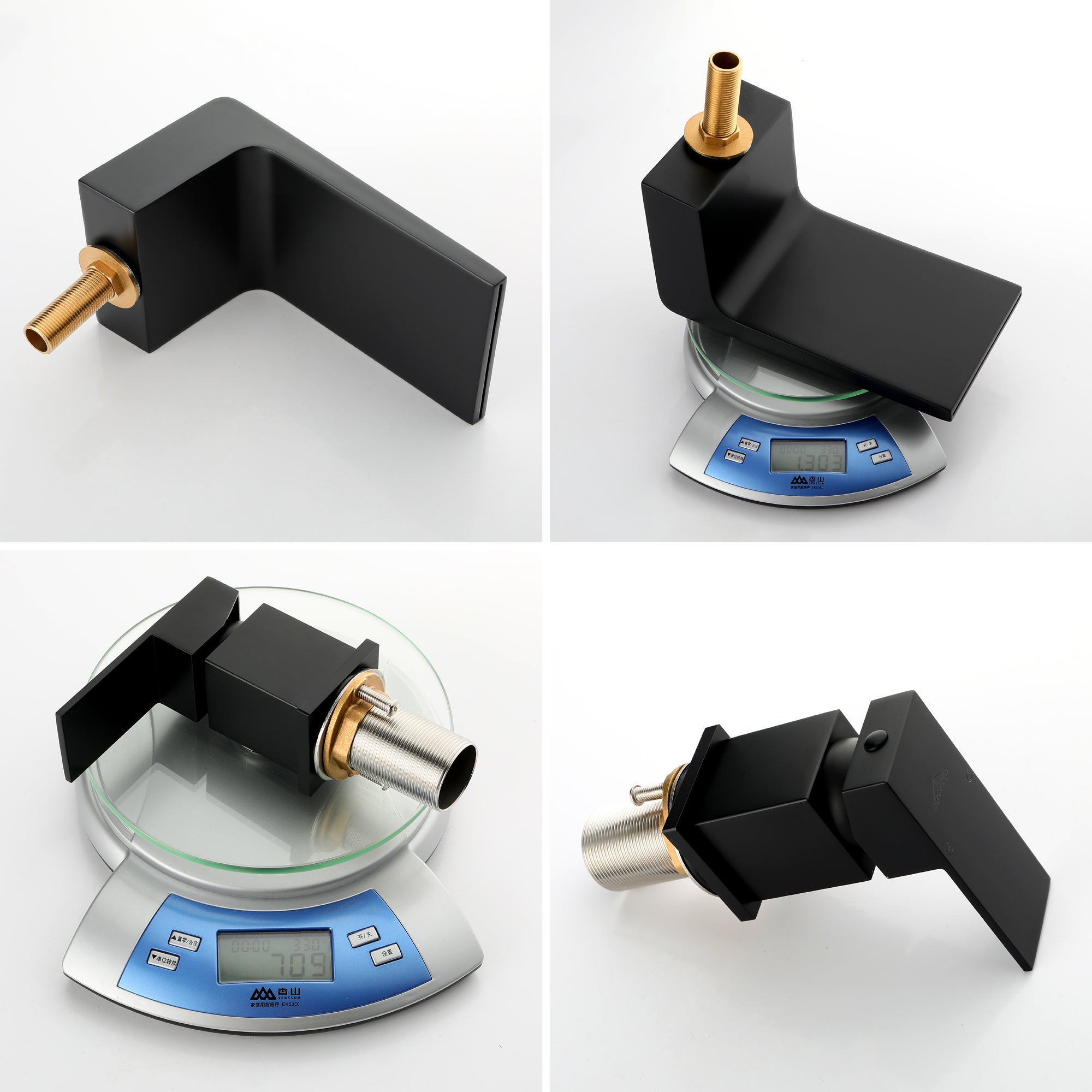 Boyel Living Tub Deck Mount Roman Bathtub Faucet with Hand Shower and Water Suply Hose-Boyel Living