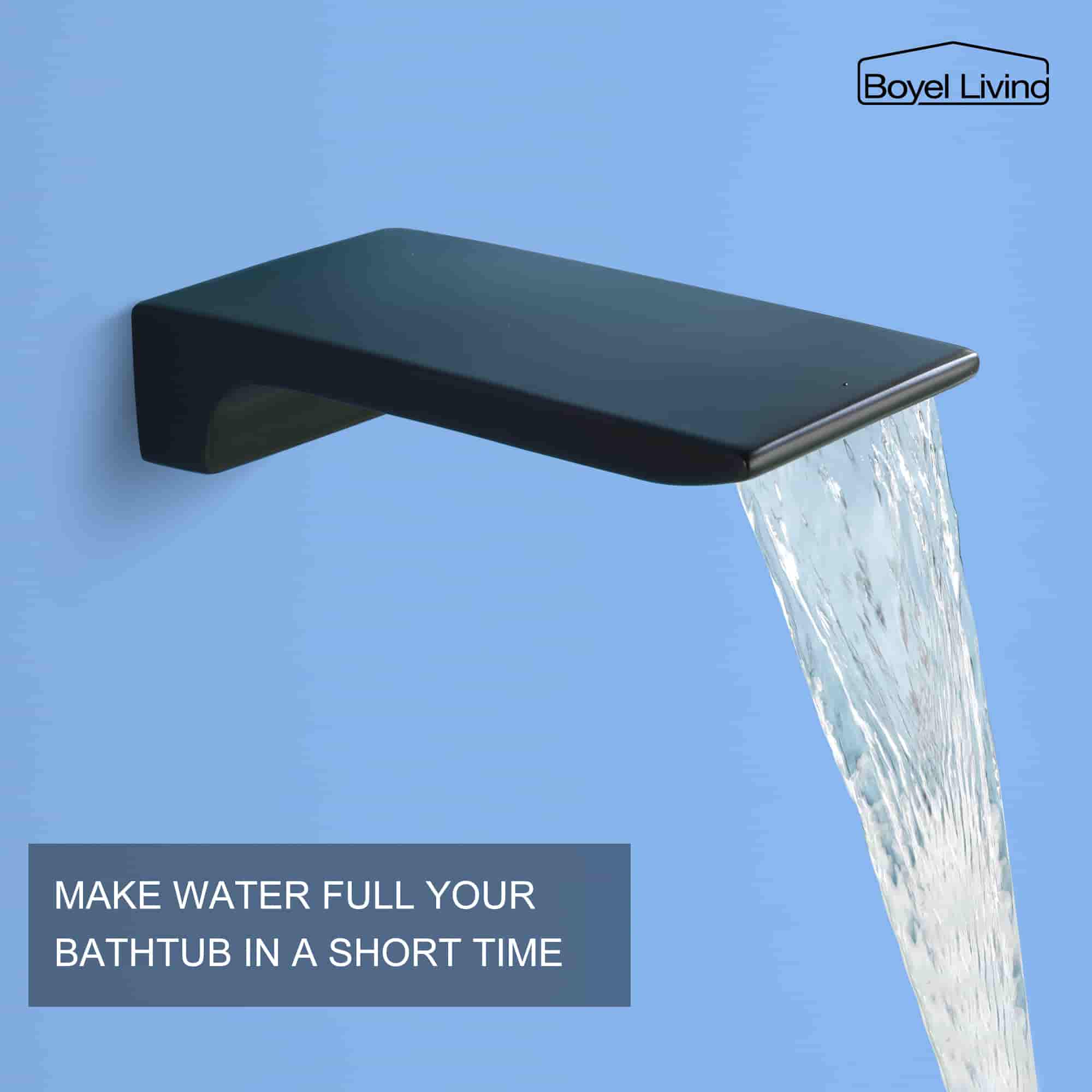 Single-Handle Wall Mounted Roman Bathtub Faucet with Hand Shower-Boyel Living