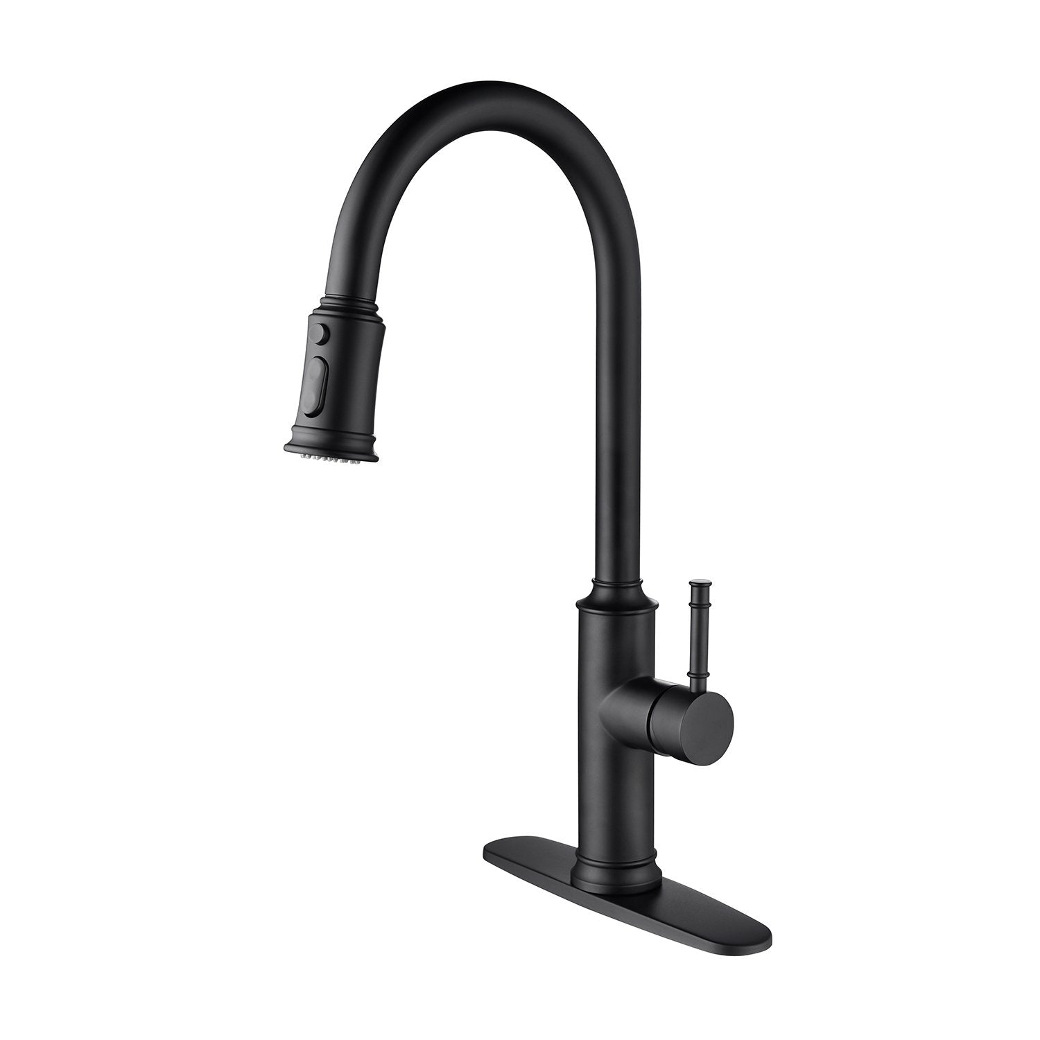 Single Handle Kitchen Faucet with Pull Out Sprayer-Boyel Living