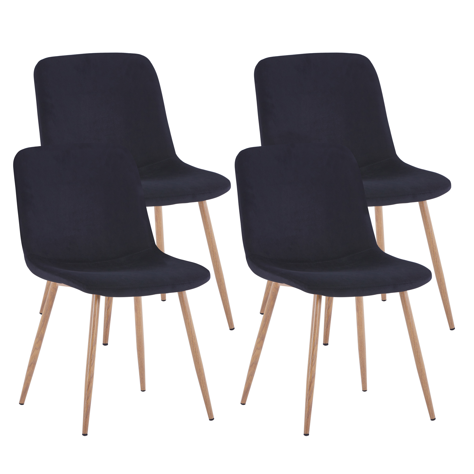 Dining Chair 4PCS（BLACK），Modern style，New technology，Suitable for restaurants, cafes, taverns, offices, living rooms, reception rooms.Simple structure, easy installation.-Boyel Living